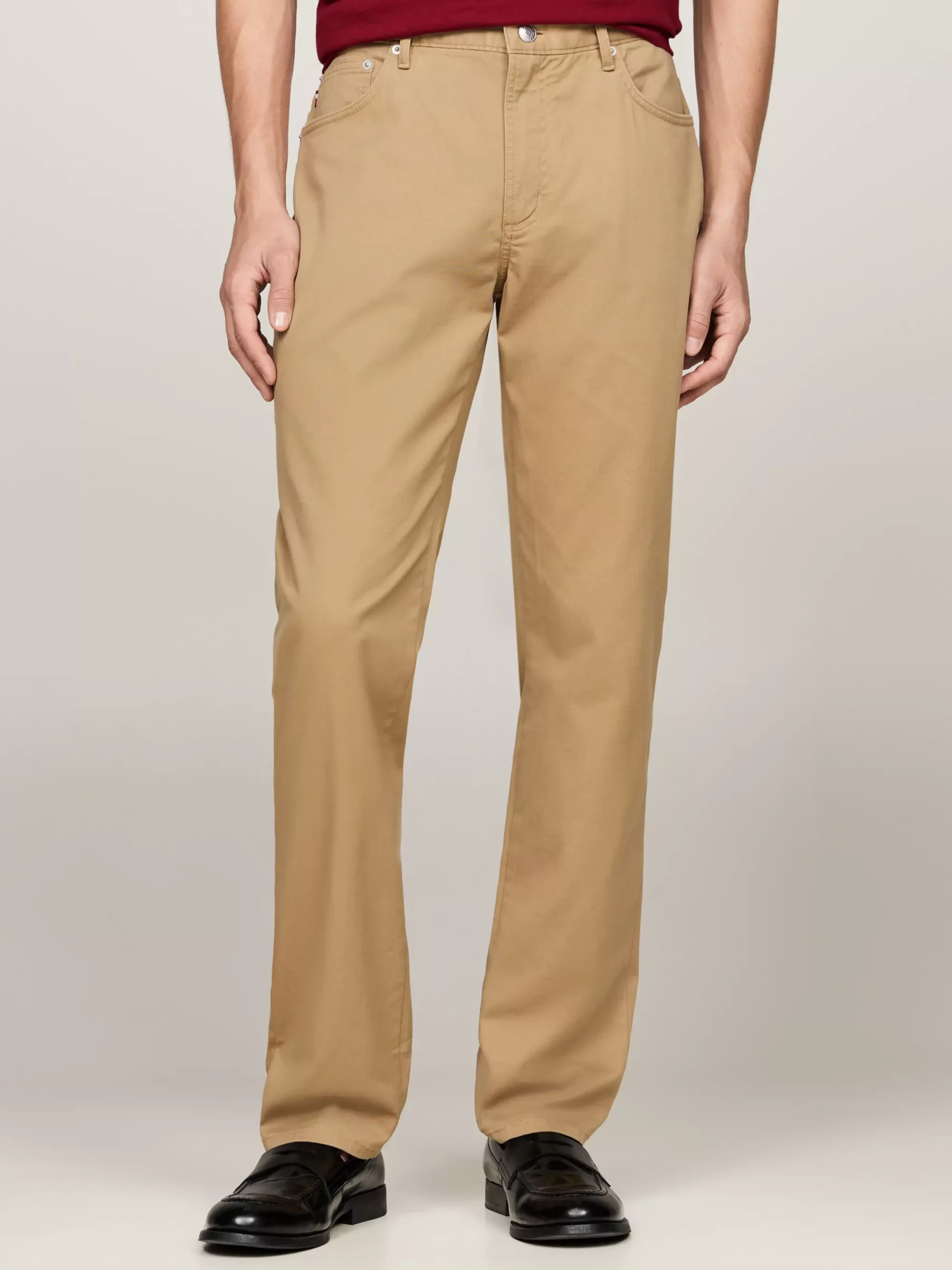 Broeken*Tommy Hilfiger 1985 Denton Straight Fit Broek SAFARI CANVAS