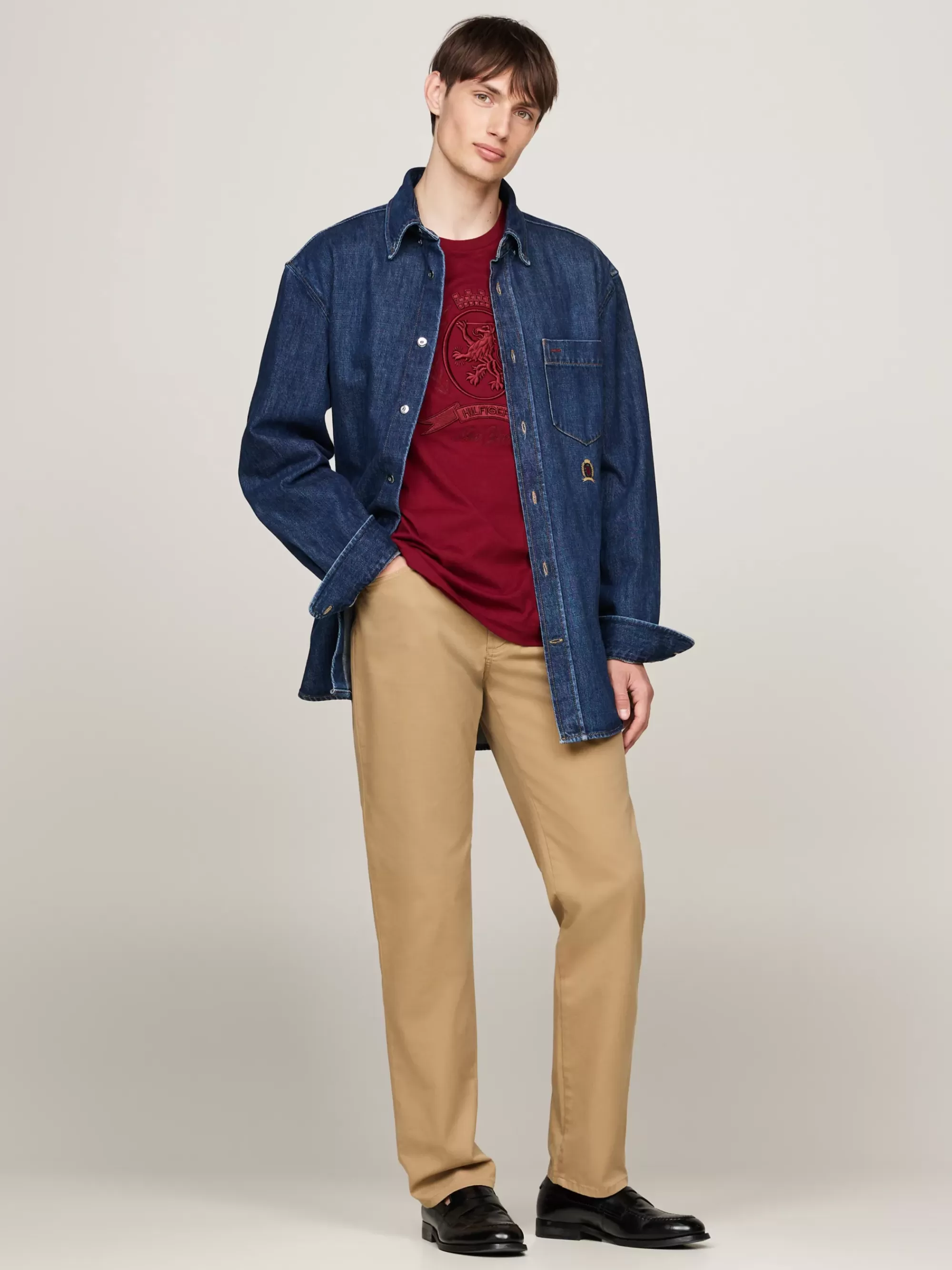Broeken*Tommy Hilfiger 1985 Denton Straight Fit Broek SAFARI CANVAS