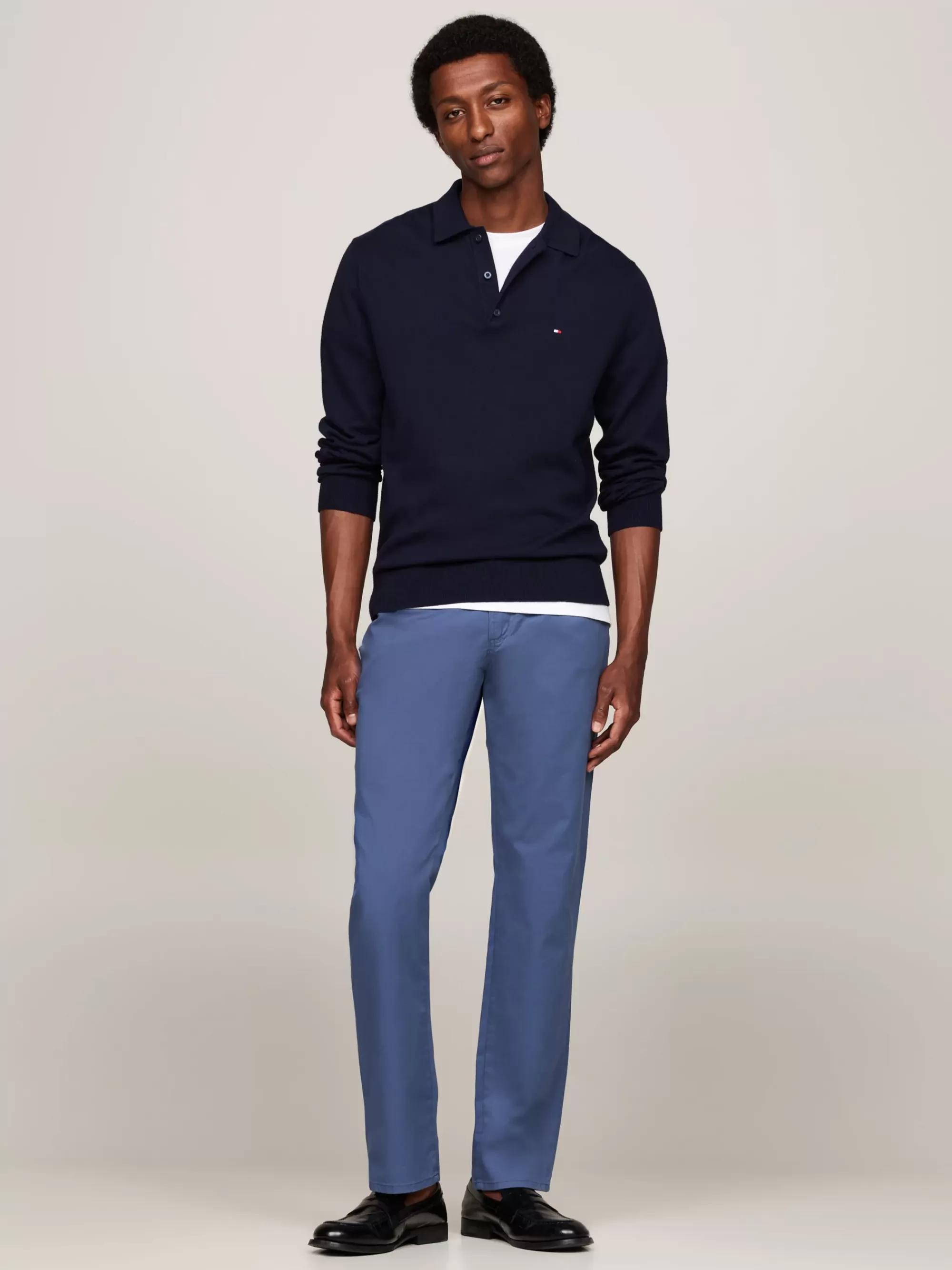 Broeken*Tommy Hilfiger 1985 Denton Straight Fit Broek AEGEAN SEA