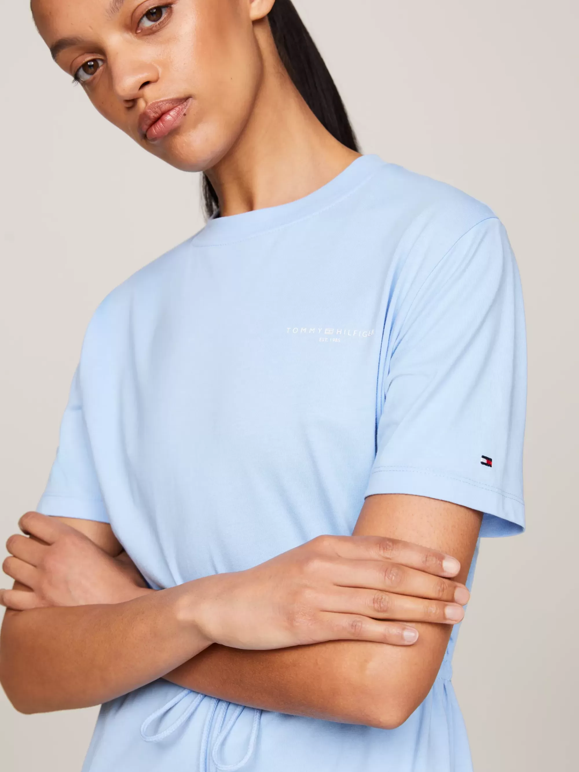 Jurken*Tommy Hilfiger 1985 Mini-T-shirtjurk VESSEL BLUE