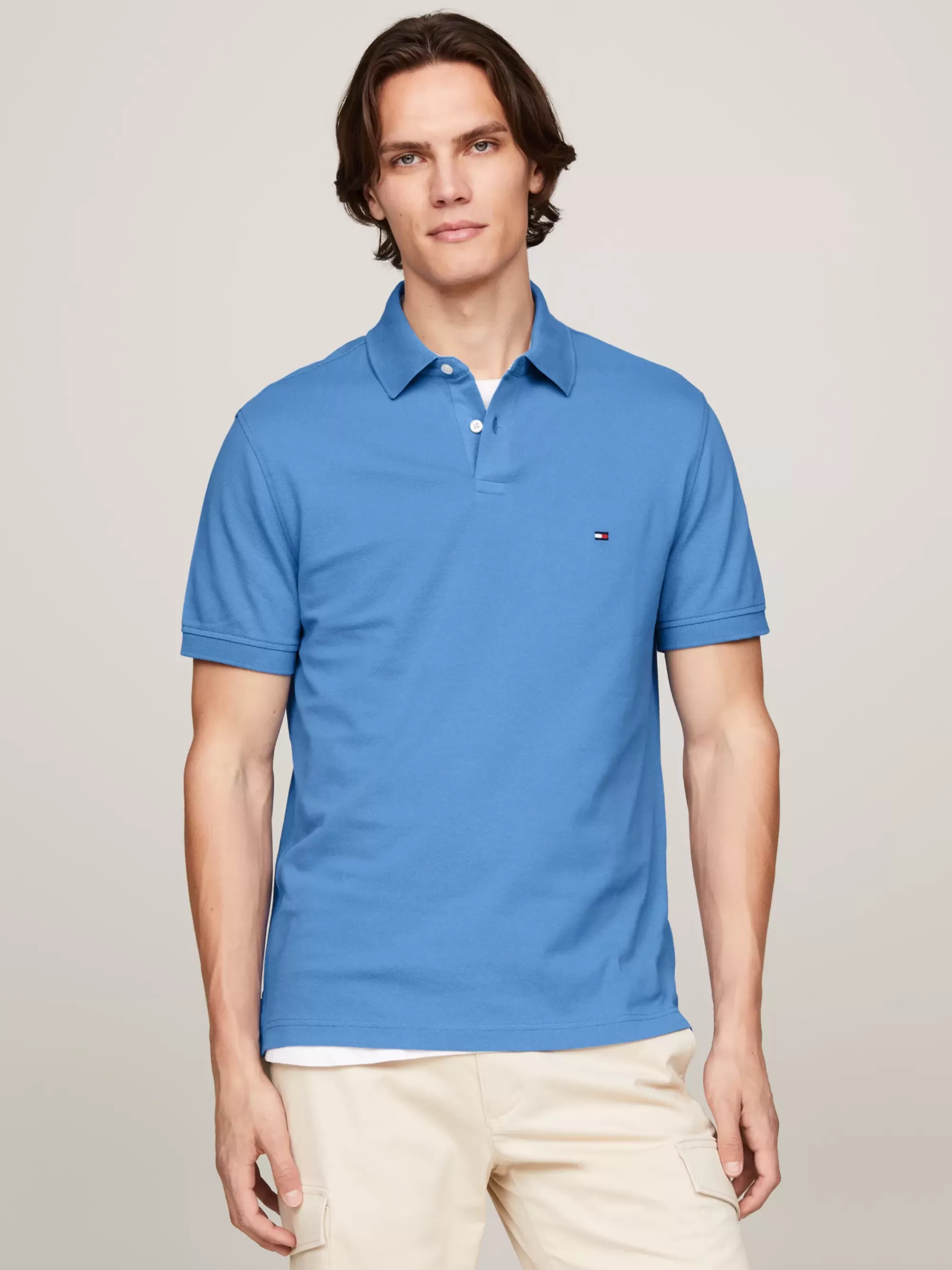 Polo's*Tommy Hilfiger 1985 Regular Fit Polo Met Geborduurde Vlag BLUE SPELL
