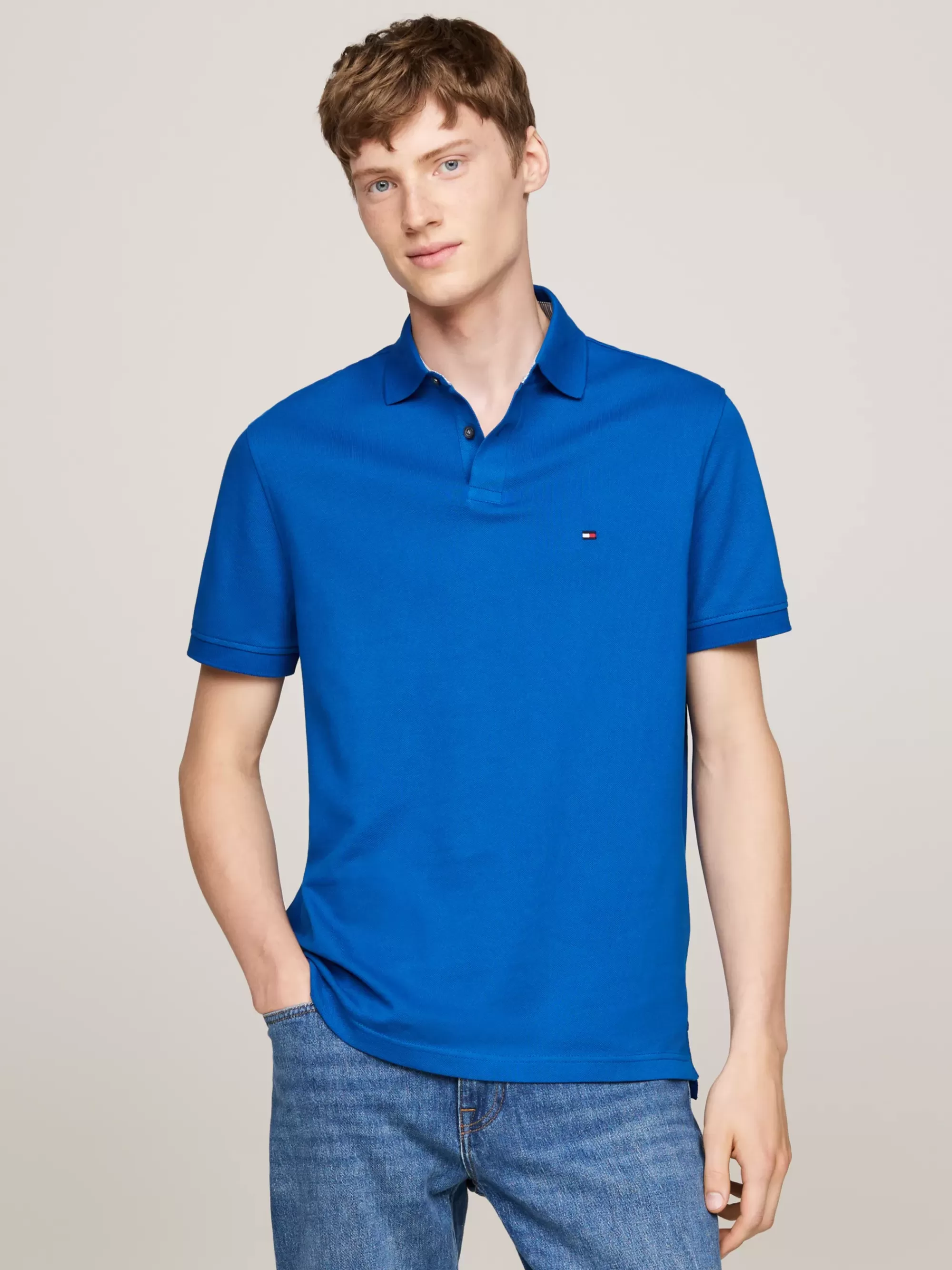 Polo's*Tommy Hilfiger 1985 Regular Fit Polo Met Geborduurde Vlag VIBRANT INDIGO