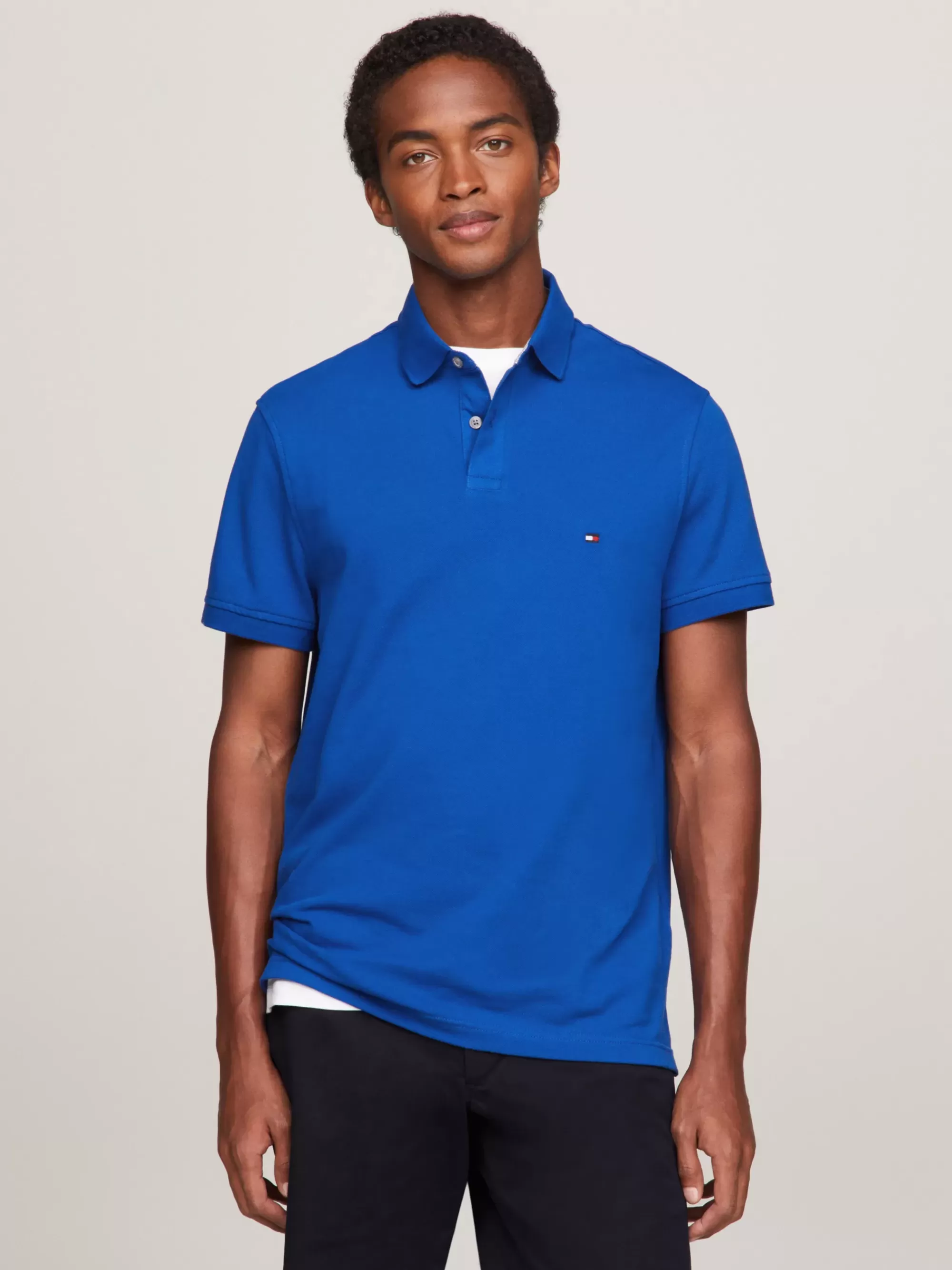 Polo's*Tommy Hilfiger 1985 Regular Fit Polo Met Geborduurde Vlag ULTRA BLUE