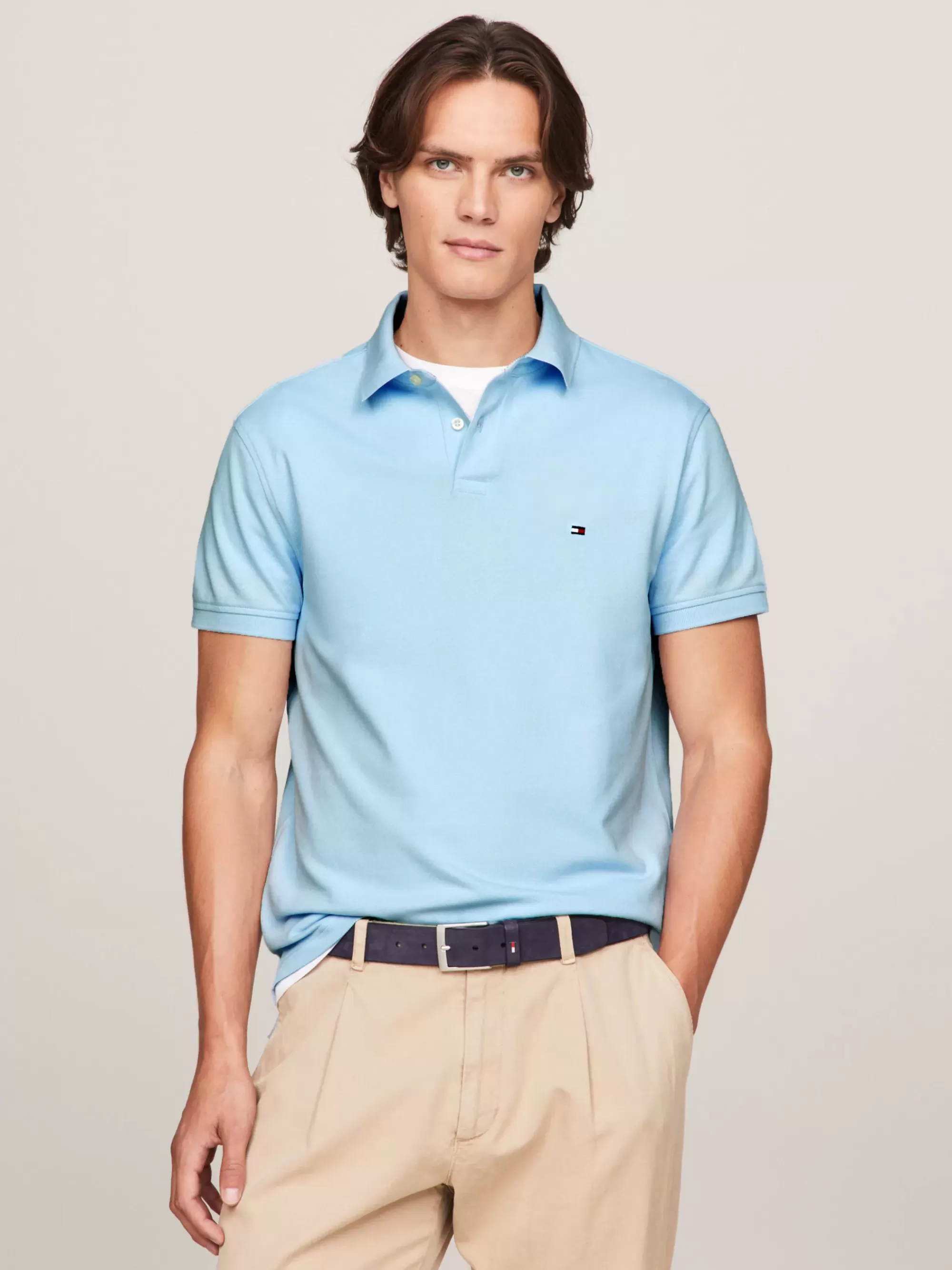 Polo's*Tommy Hilfiger 1985 Regular Fit Polo Met Geborduurde Vlag KINGLY BLUE