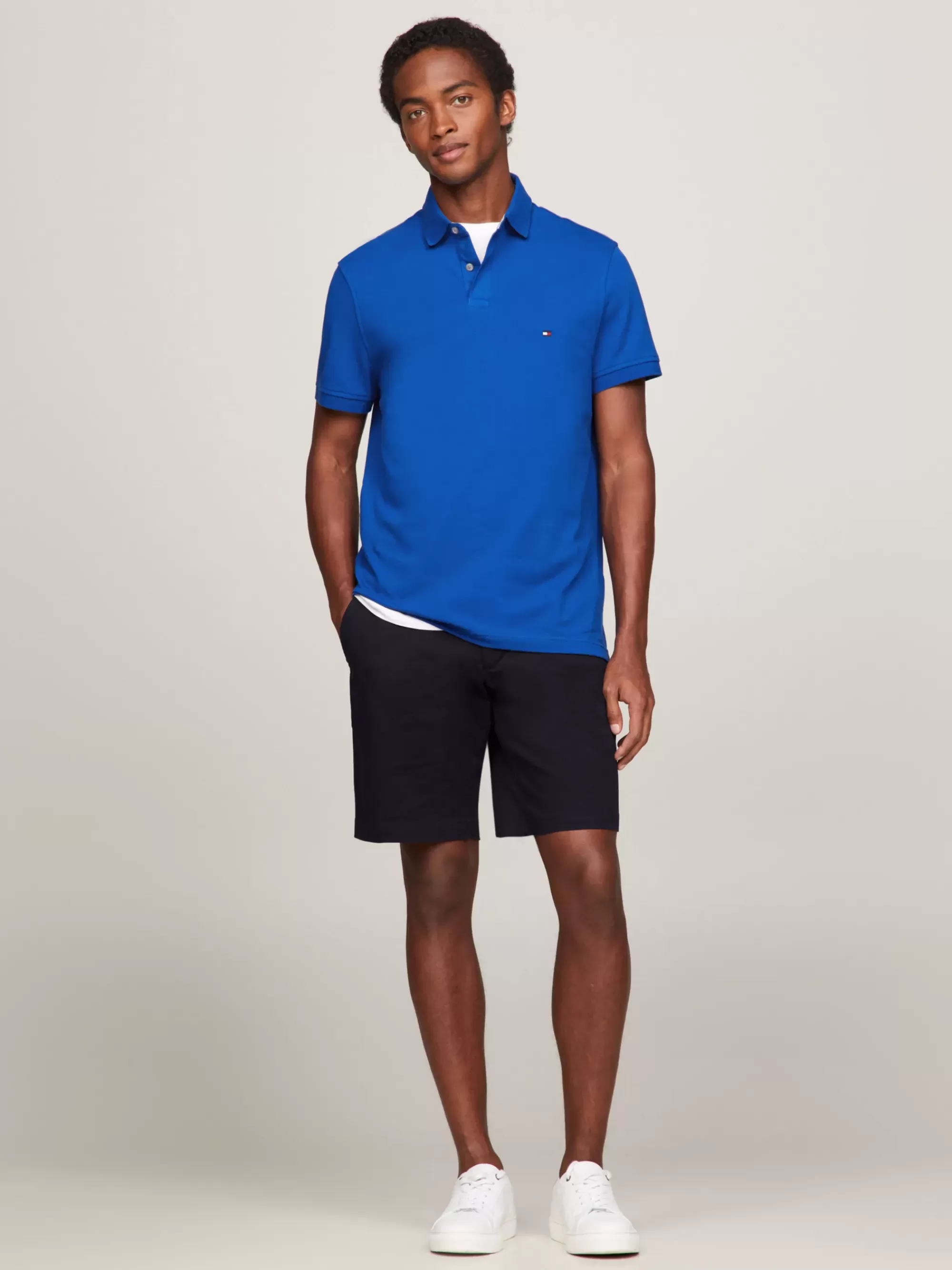 Polo's*Tommy Hilfiger 1985 Regular Fit Polo Met Geborduurde Vlag ULTRA BLUE