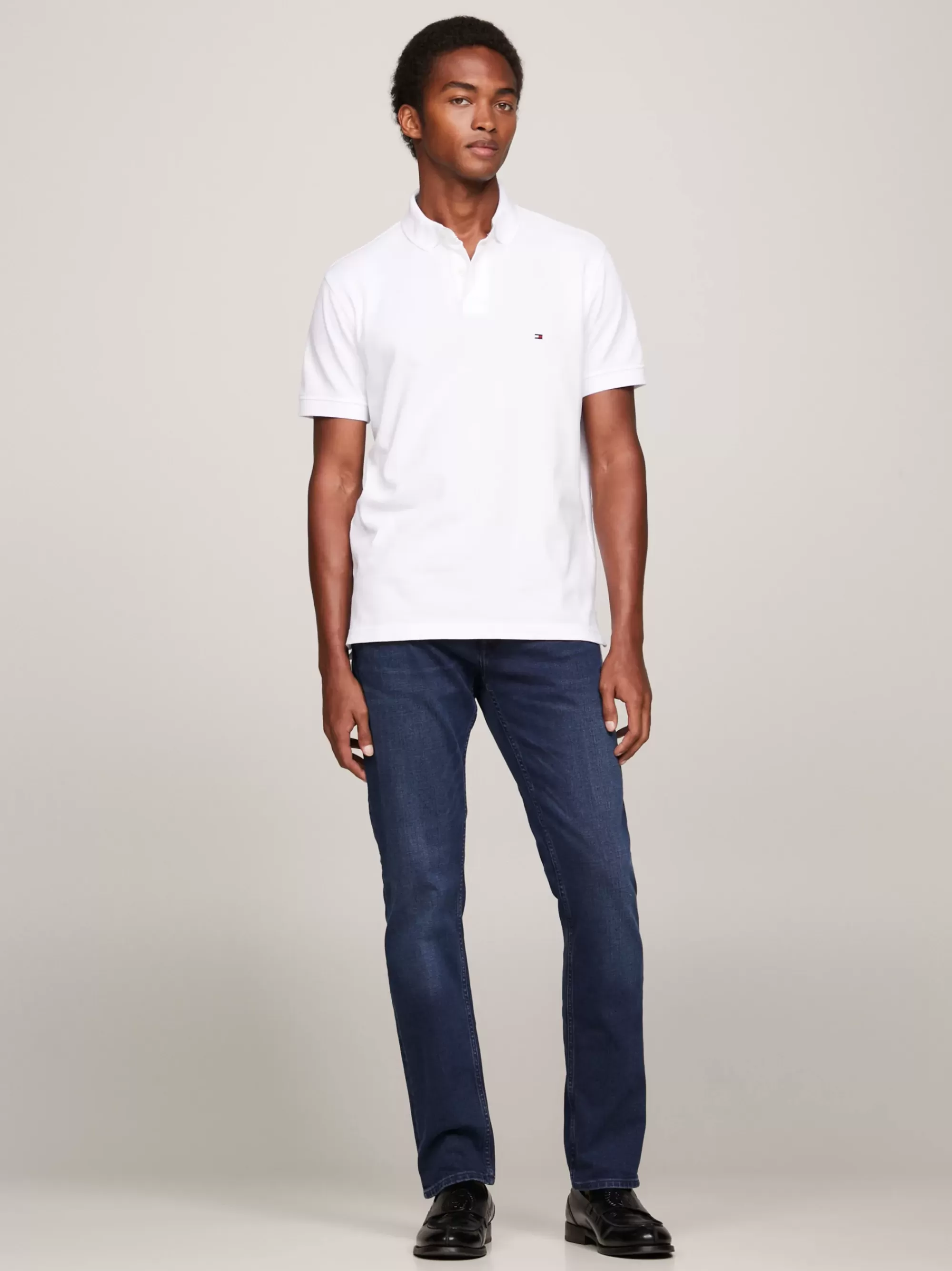 Polo's*Tommy Hilfiger 1985 Regular Fit Polo Met Geborduurde Vlag WHITE