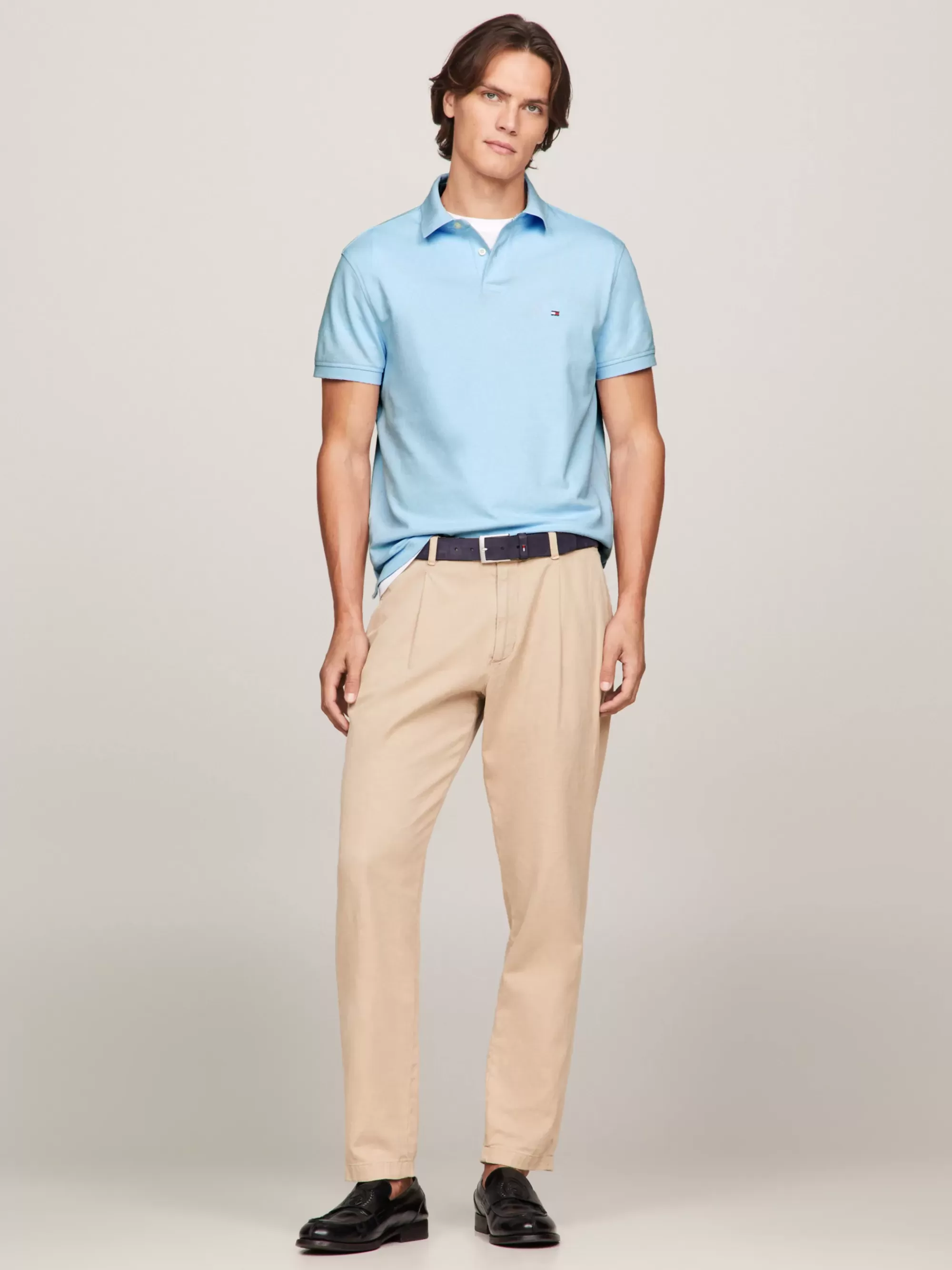 Polo's*Tommy Hilfiger 1985 Regular Fit Polo Met Geborduurde Vlag KINGLY BLUE