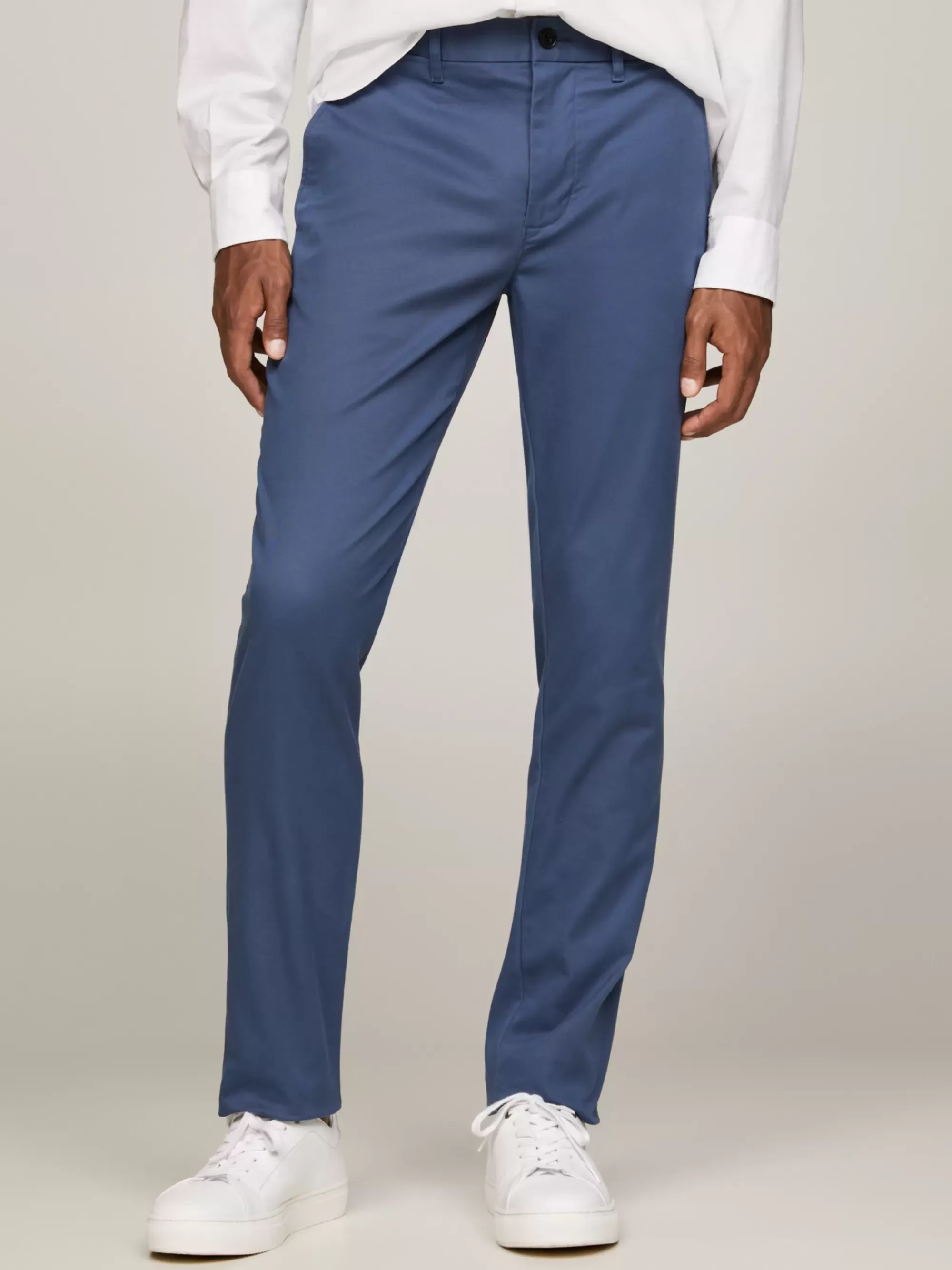 Broeken*Tommy Hilfiger 1985 Slim Chino Van Pima-stretchkatoen AEGEAN SEA