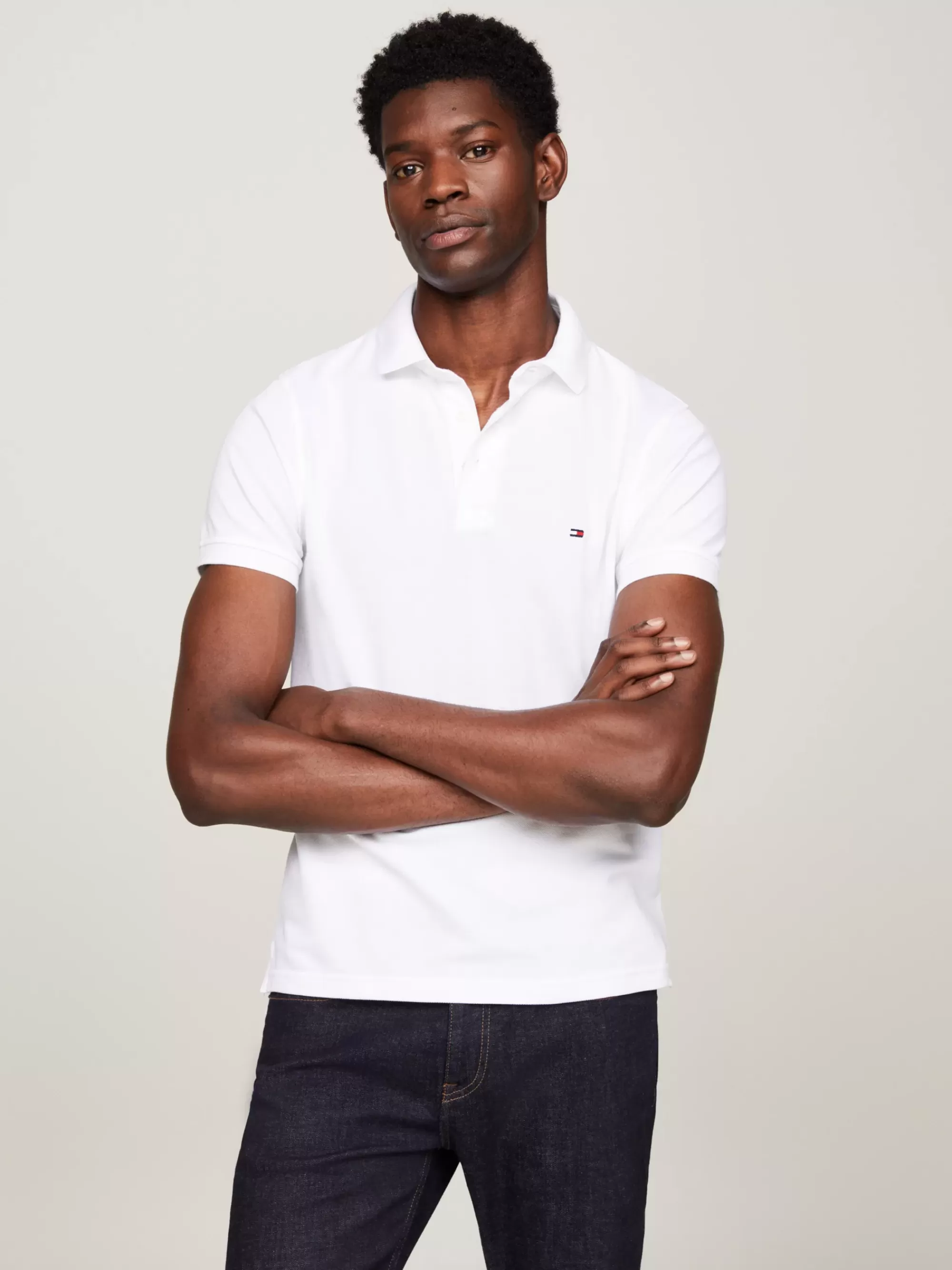 Polo's*Tommy Hilfiger 1985 Slim Fit Polo WHITE