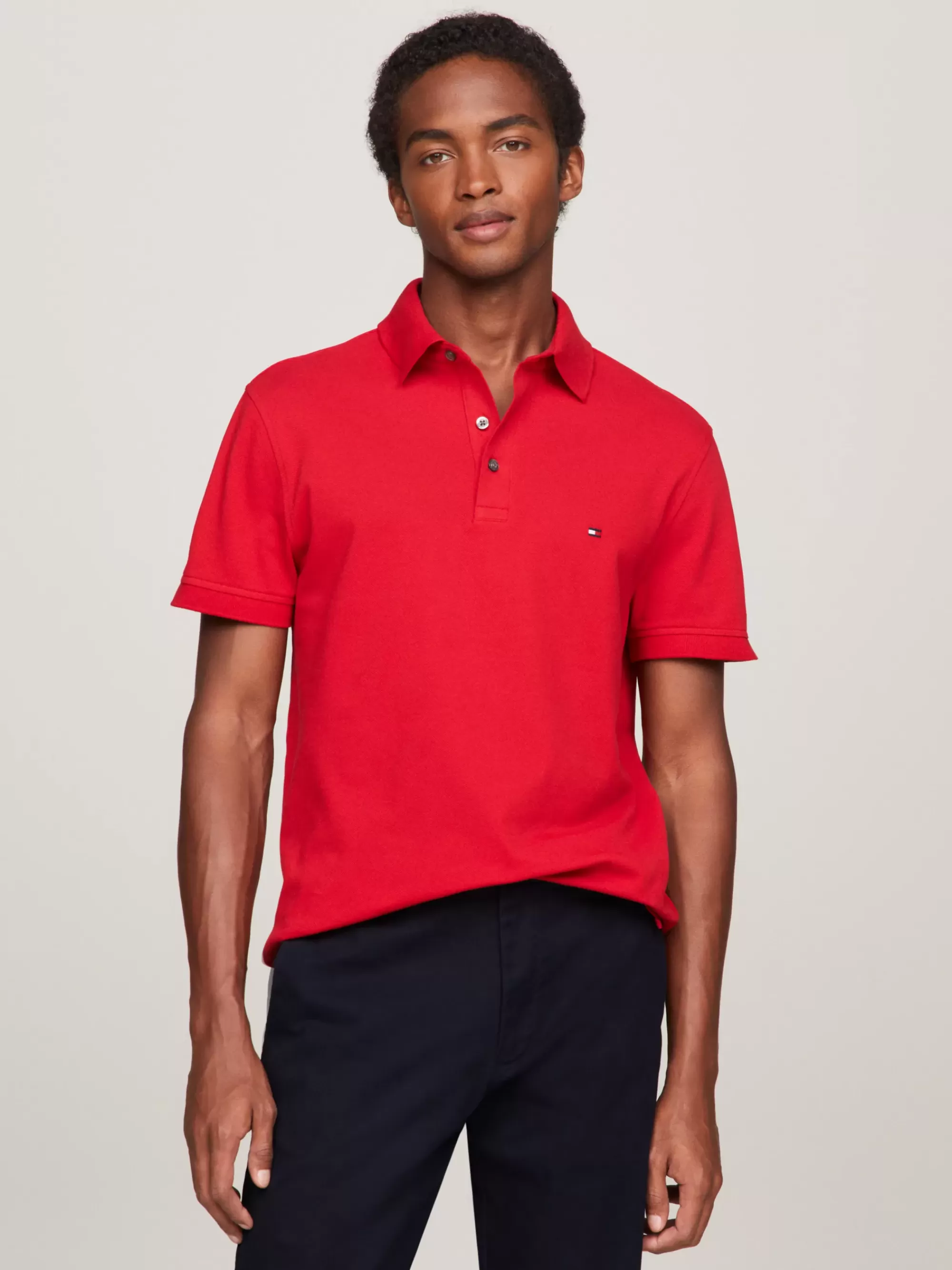 Polo's*Tommy Hilfiger 1985 Slim Fit Polo PRIMARY RED