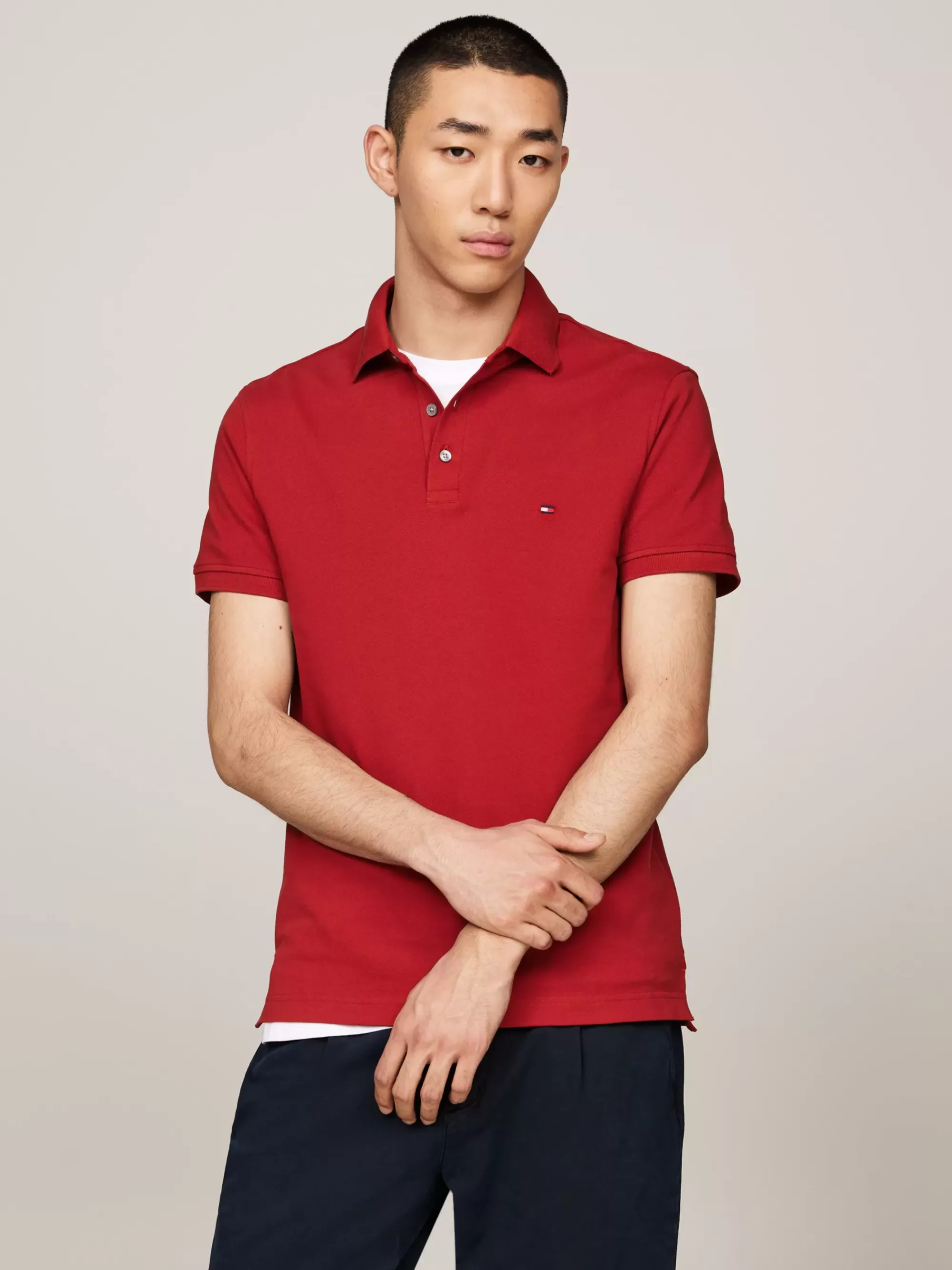 Polo's*Tommy Hilfiger 1985 Slim Fit Polo DARK MAGMA