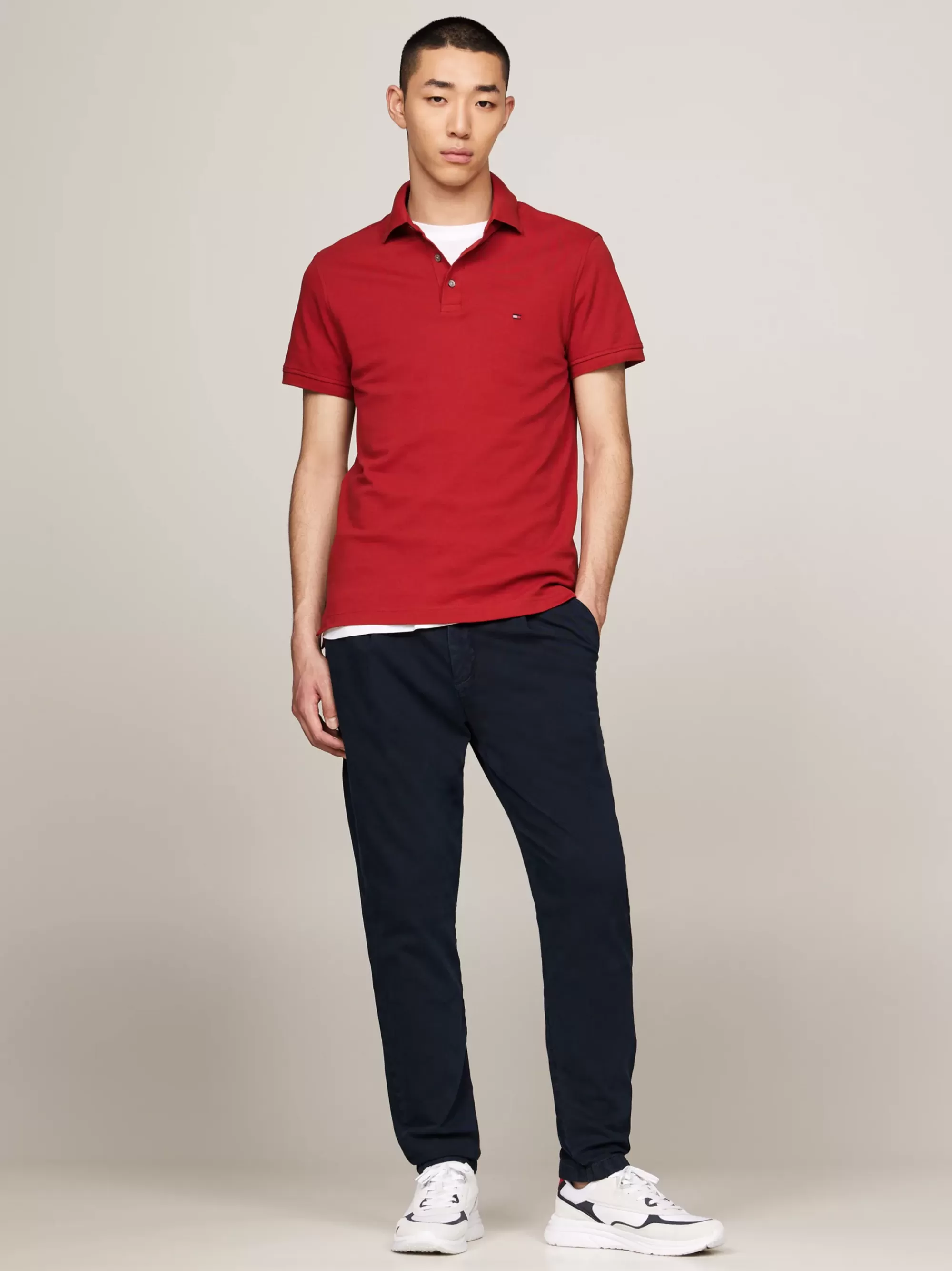 Polo's*Tommy Hilfiger 1985 Slim Fit Polo DARK MAGMA