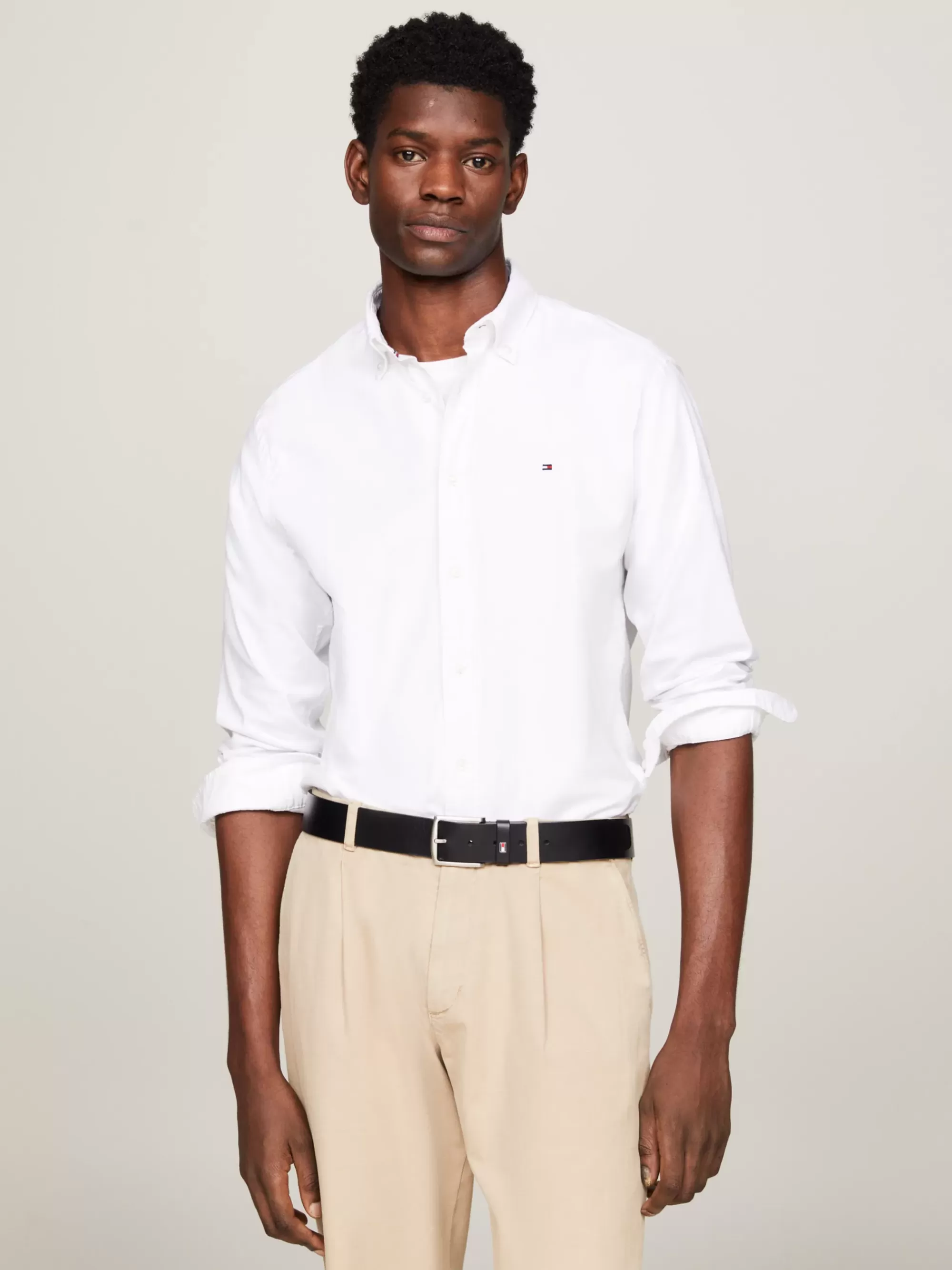 Overhemden*Tommy Hilfiger 1985 TH Flex Overhemd WHITE