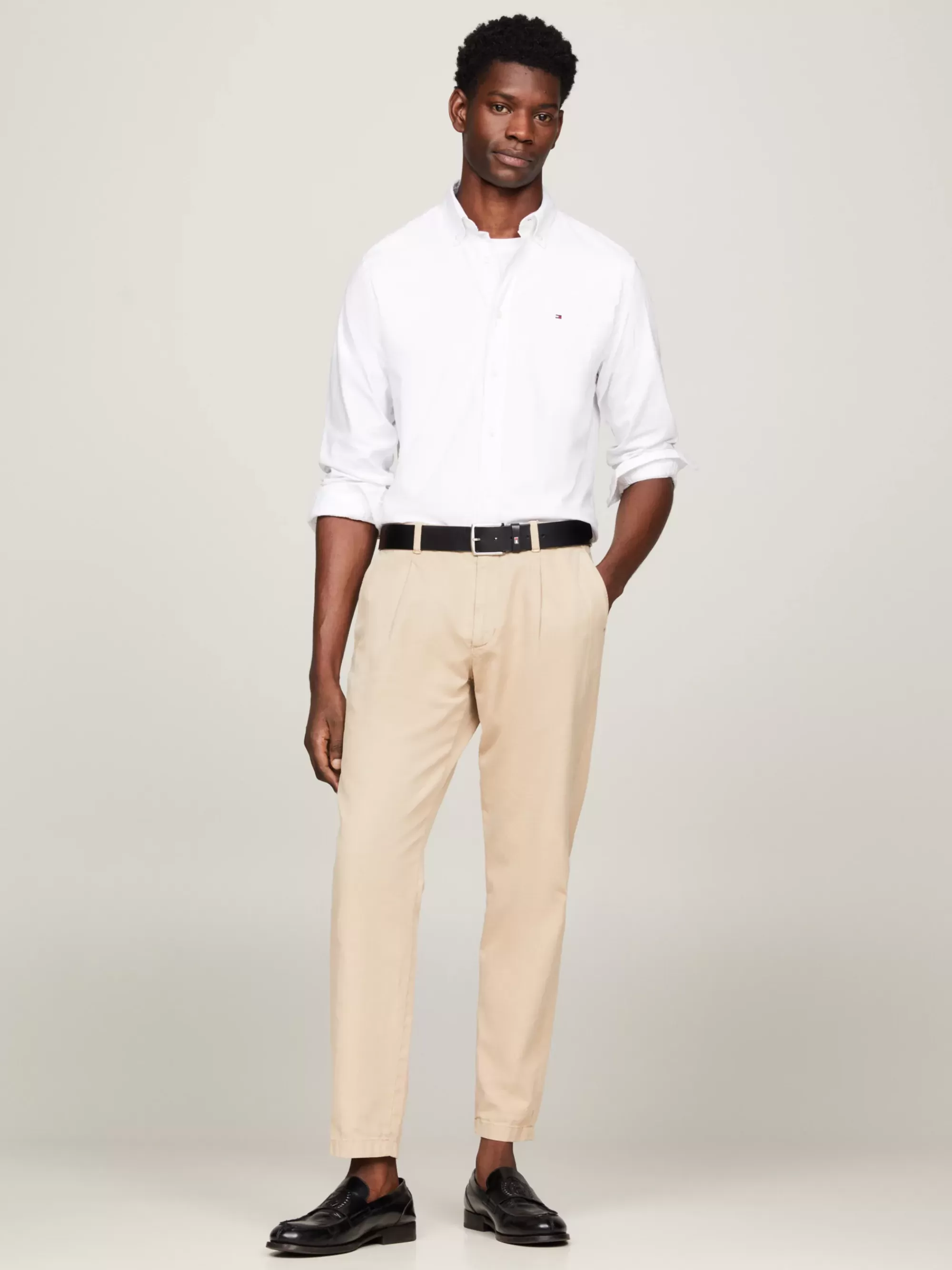 Overhemden*Tommy Hilfiger 1985 TH Flex Overhemd WHITE