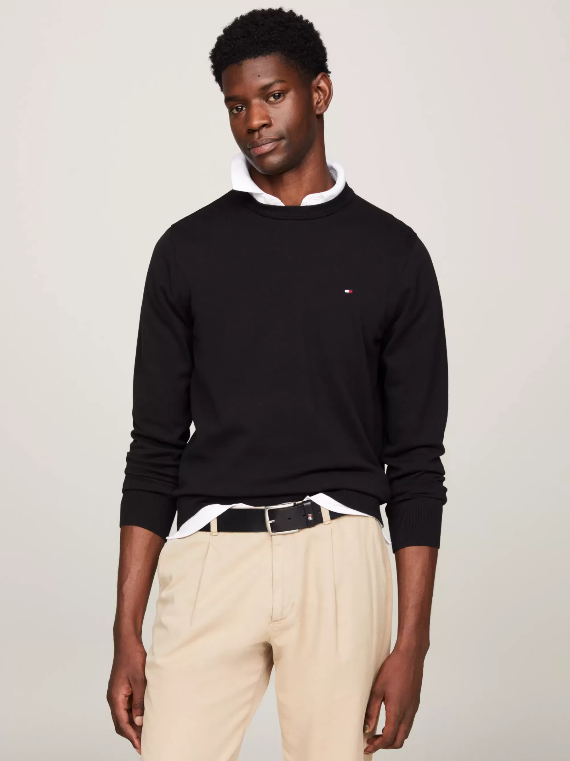 Truien Met Ronde Hals | Truien*Tommy Hilfiger 1985 Trui Van Puur Katoen BLACK