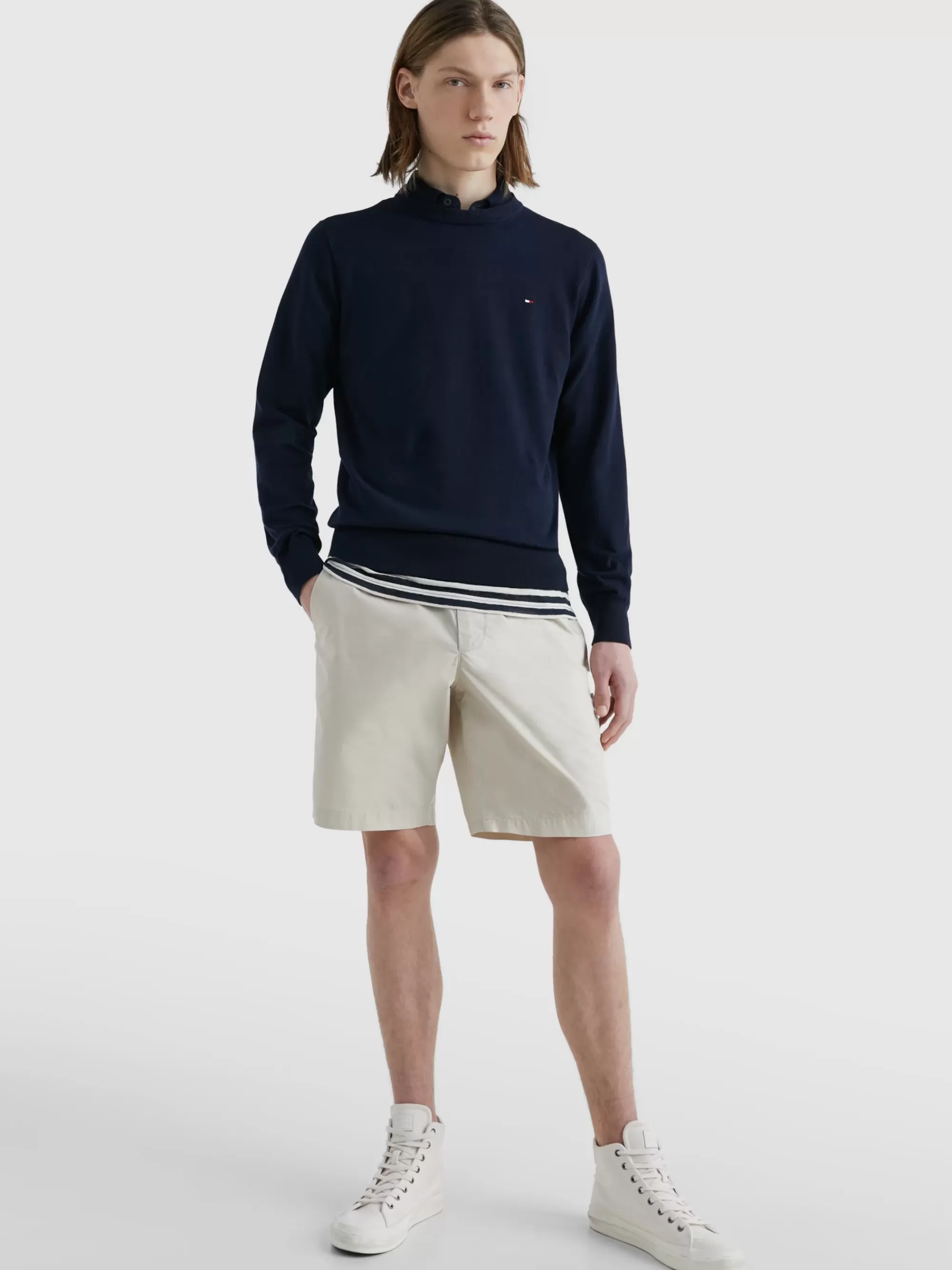 Truien Met Ronde Hals | Truien*Tommy Hilfiger 1985 Trui Van Puur Katoen DESERT SKY