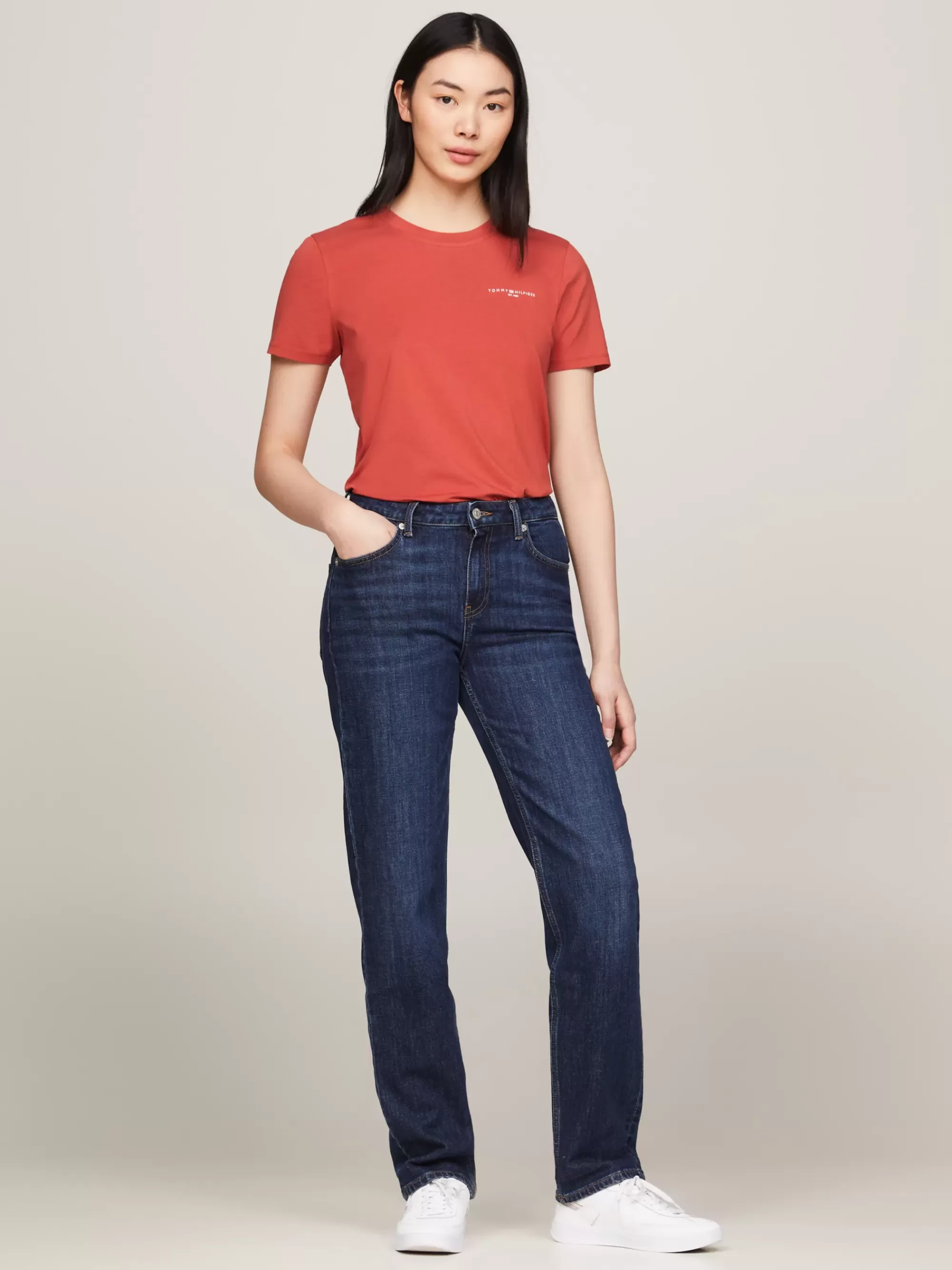 T-Shirts*Tommy Hilfiger 1985 T-shirt Met Logo TERRA RED
