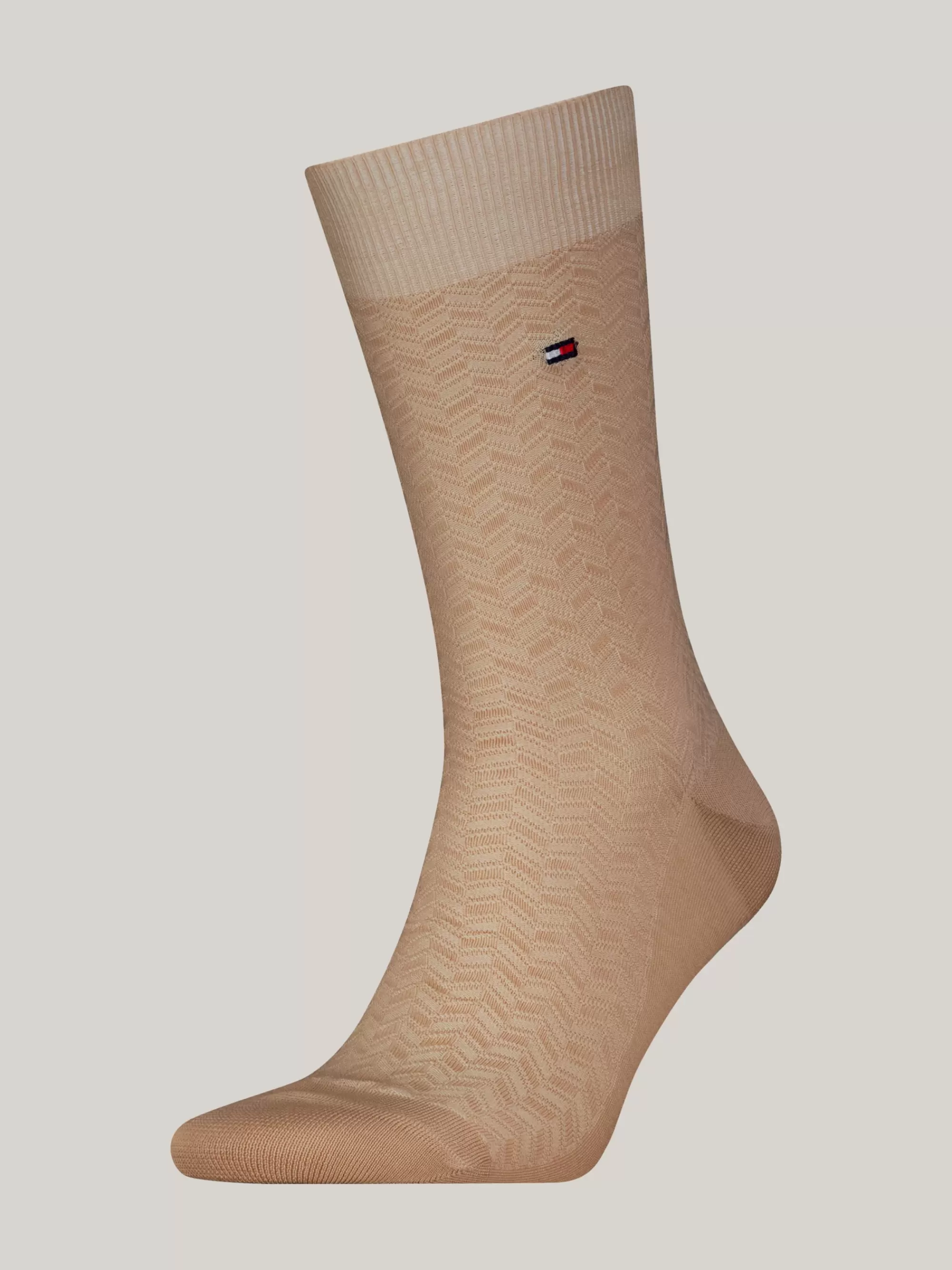 Sokken*Tommy Hilfiger 1 Paar Sokken Met Visgraatpatroon KHAKI