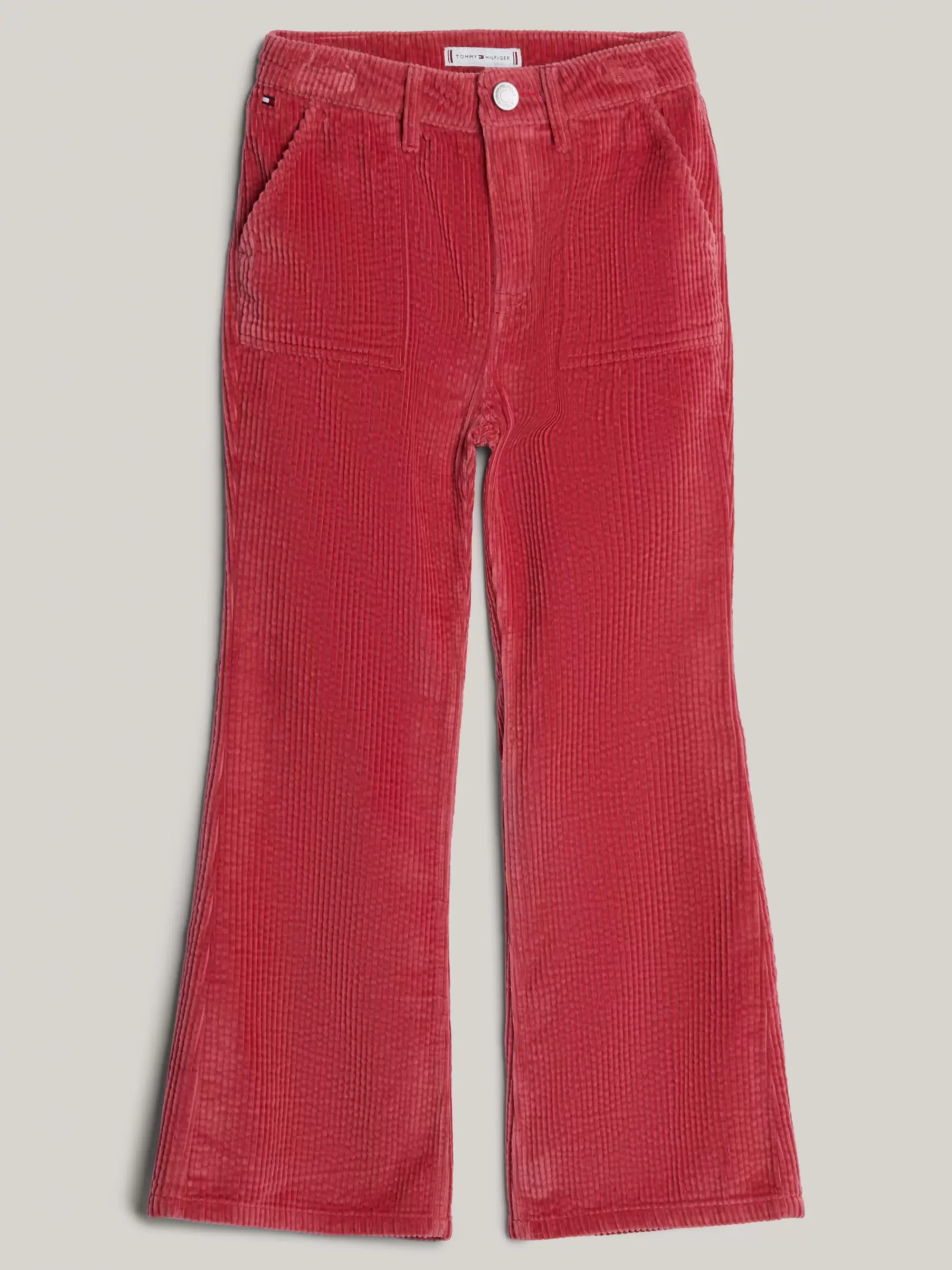 Broeken & Rokken*Tommy Hilfiger Adaptive Corduroy Flared Broek HERITAGE PINK