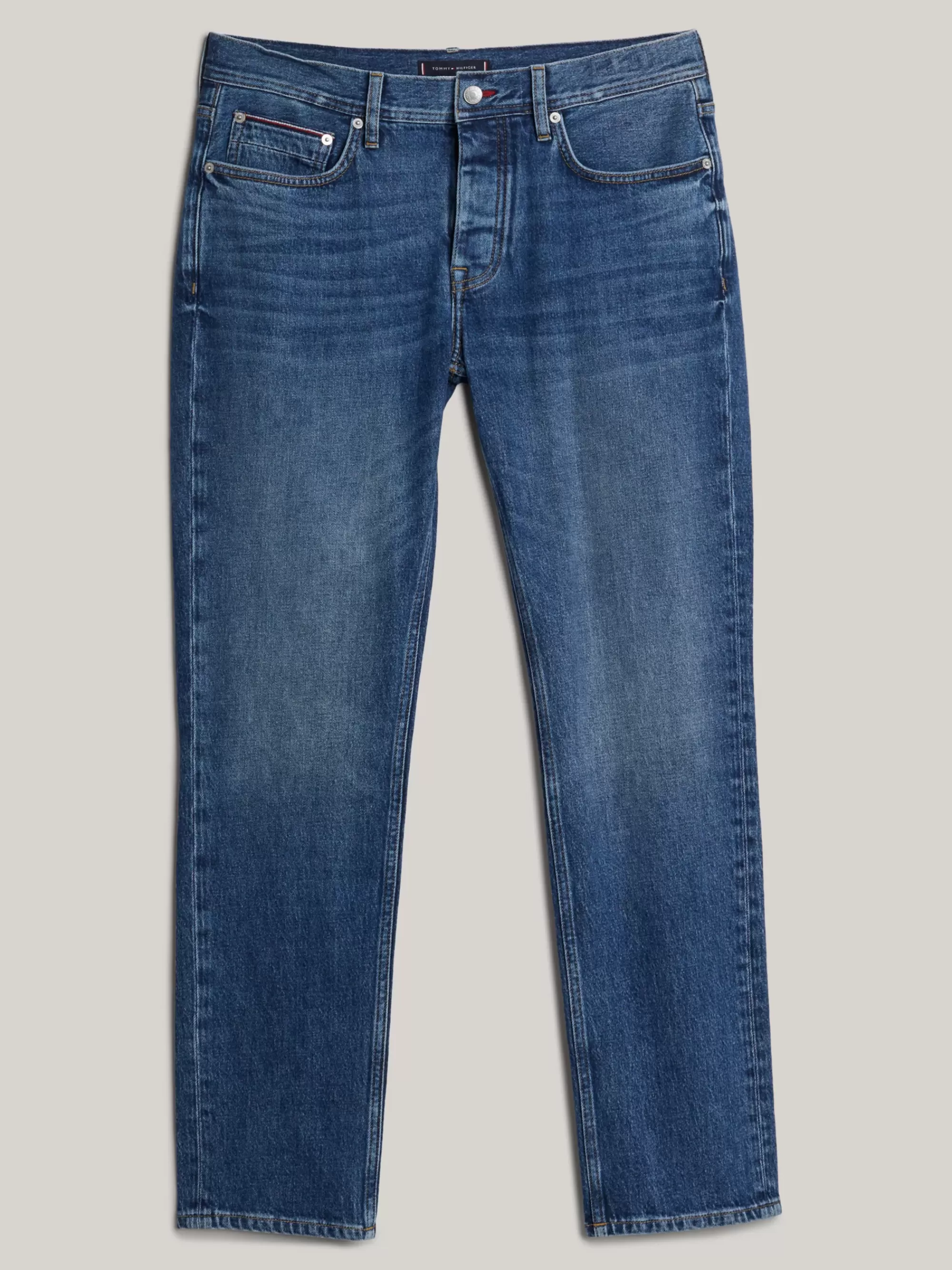 Jeans*Tommy Hilfiger Adaptive Denton Straight Jeans Met Whiskers HIKER INDIGO