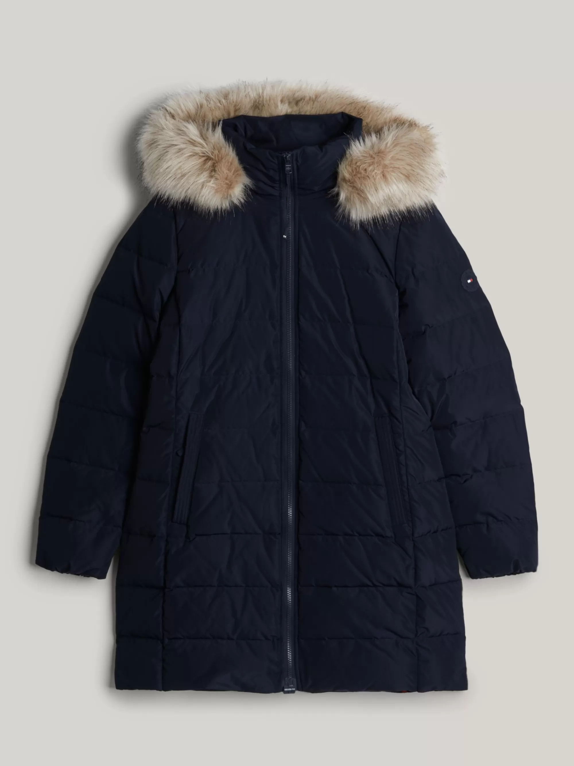 Tommy Adaptive | Jassen & Jacks*Tommy Hilfiger Adaptive Donsjas Met Capuchon DESERT SKY