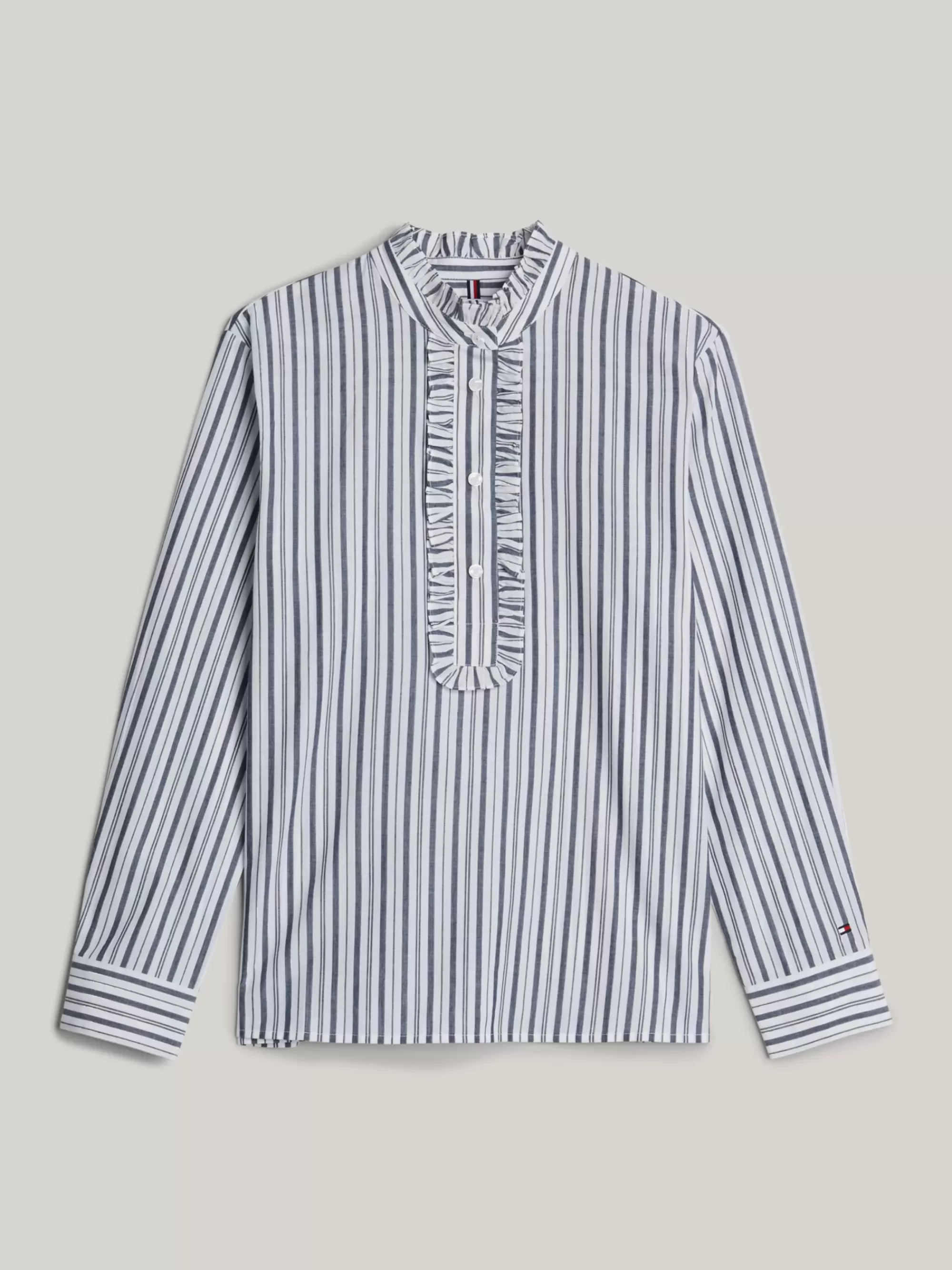Tommy Adaptive | Blouses & Overhemden*Tommy Hilfiger Adaptive Gestreepte Relaxed Fit Blouse LUREX STP DESERT SKY/ WHITE