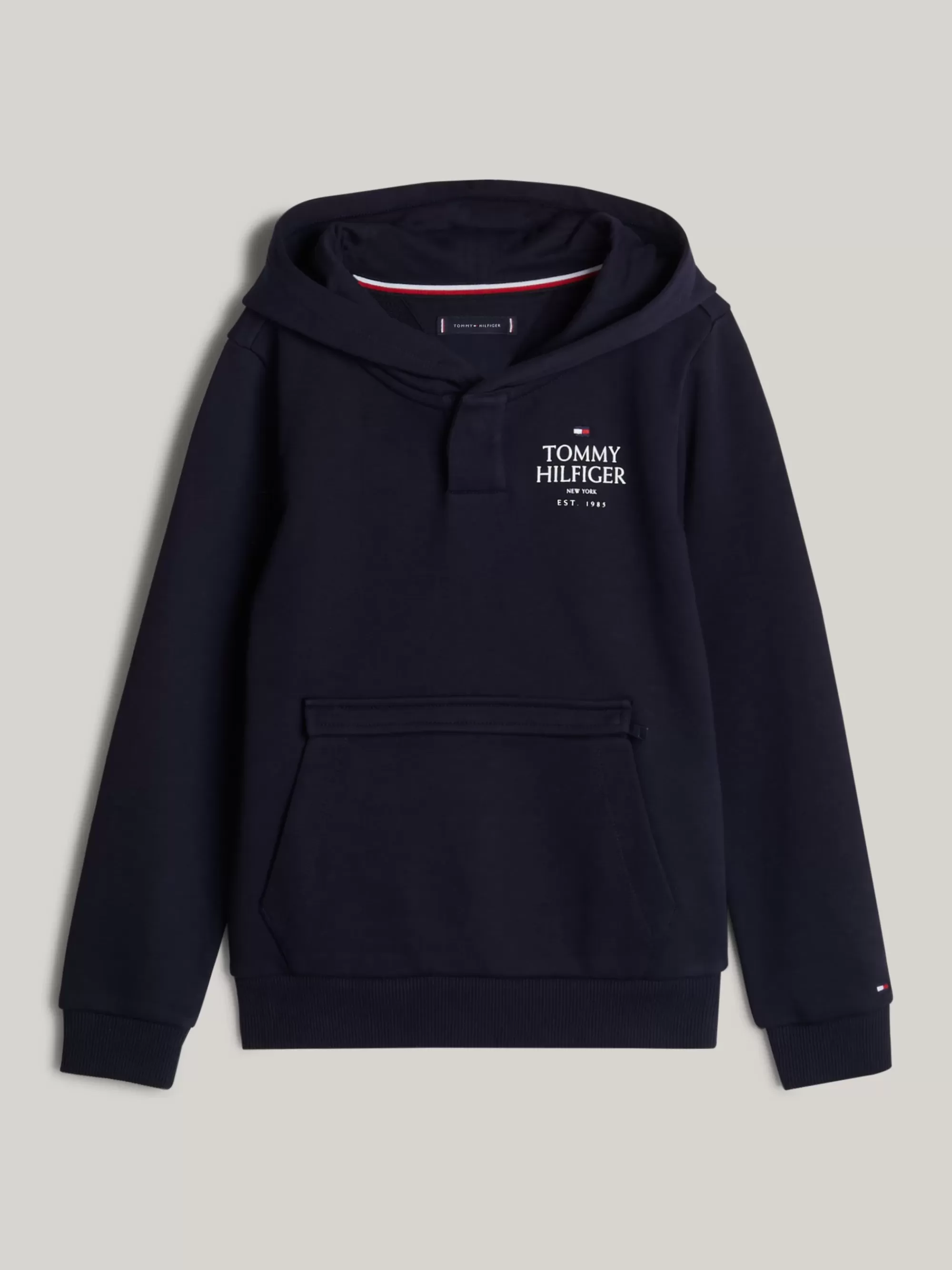 Sweatshirts & Hoodies*Tommy Hilfiger Adaptive Hoodie Met Geborduurd Logo DESERT SKY