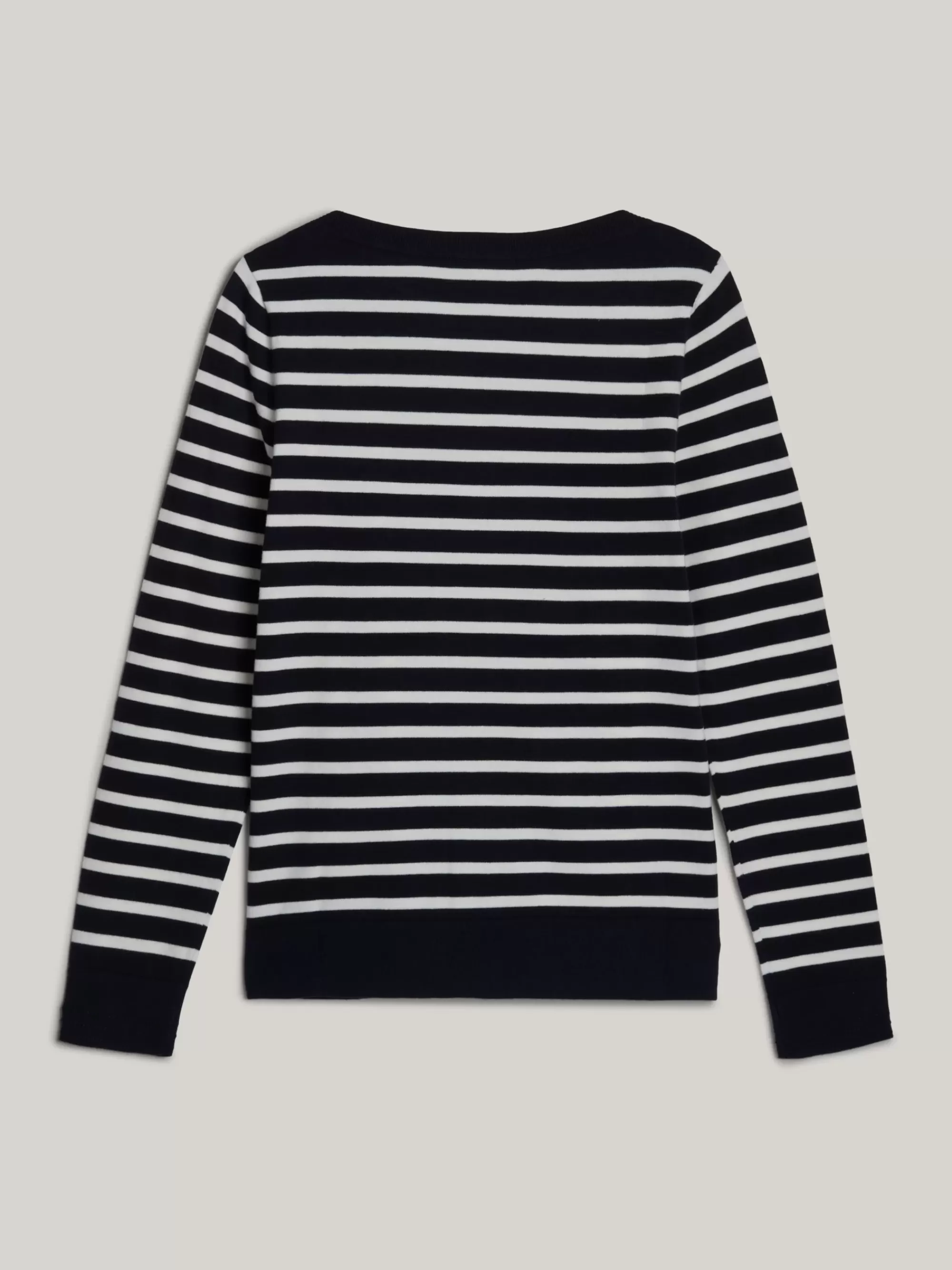 Truien | Tommy Adaptive*Tommy Hilfiger Adaptive Jersey Trui Met Boothals BRETON STP DESERT SKY/ IVORY PETAL
