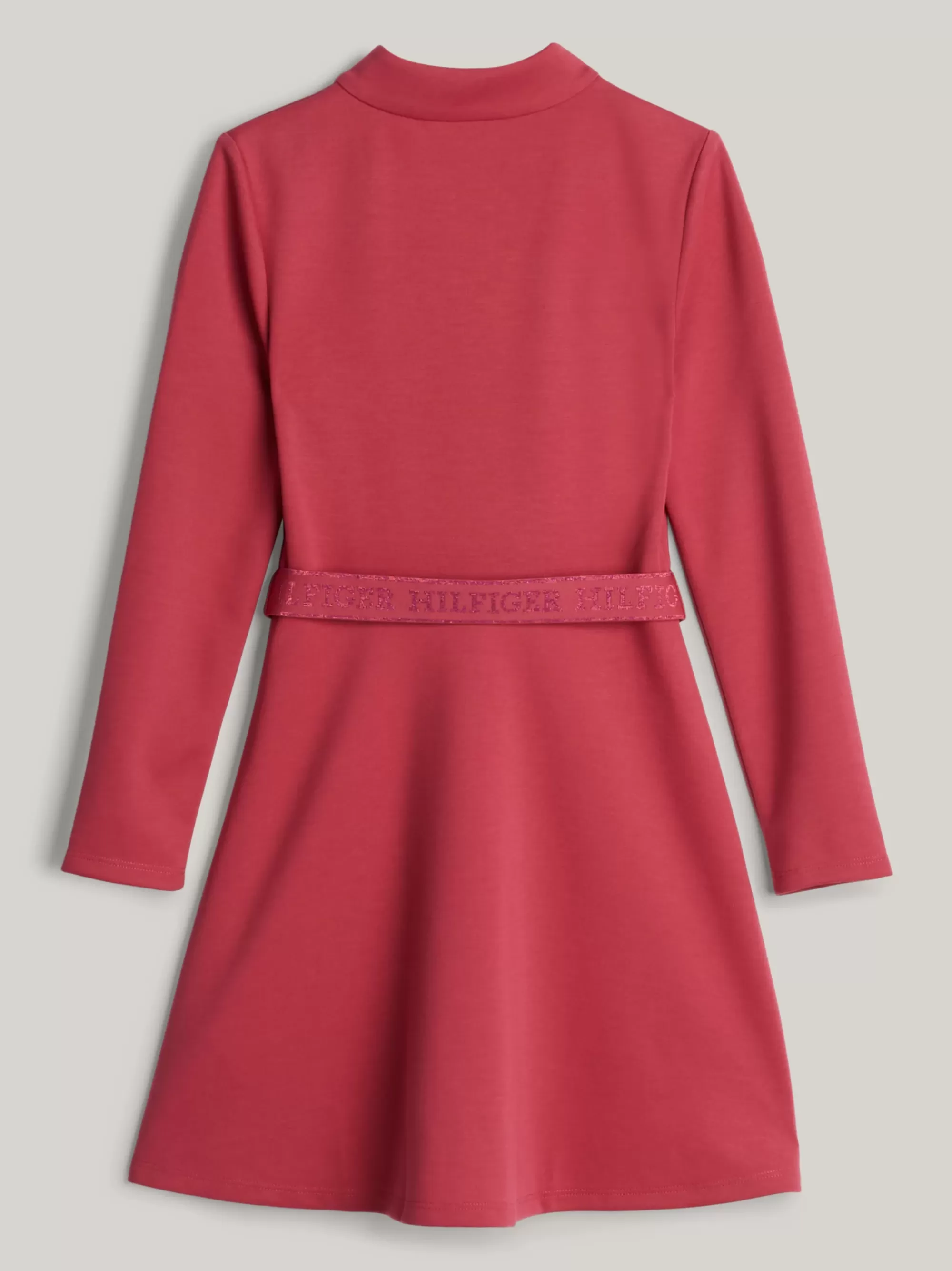 Jurken*Tommy Hilfiger Adaptive Longsleeve Fit And Flare Jurk HERITAGE PINK