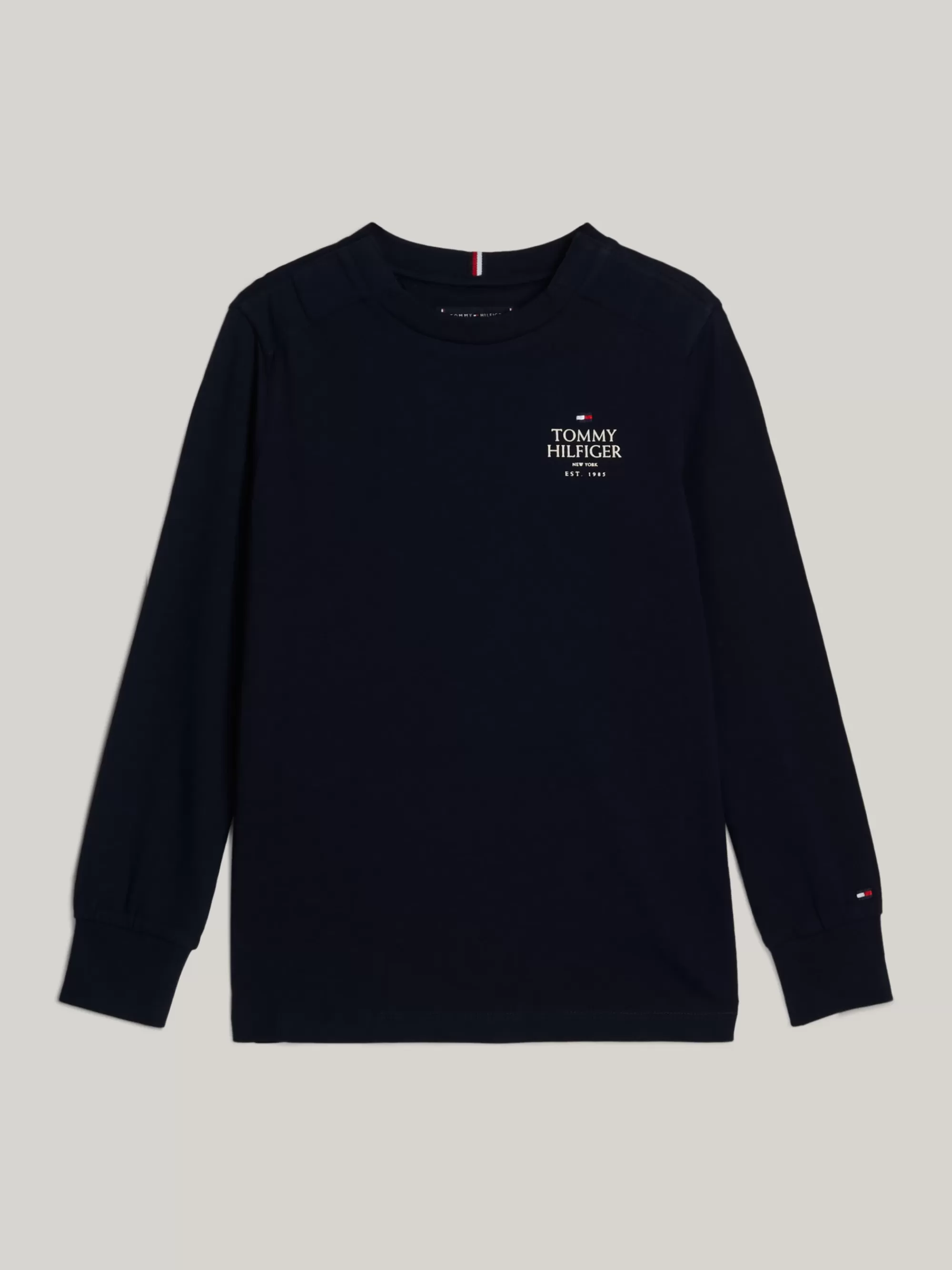 T-Shirts & Polo's*Tommy Hilfiger Adaptive Longsleeve T-shirt Met Geborduurd Logo DESERT SKY