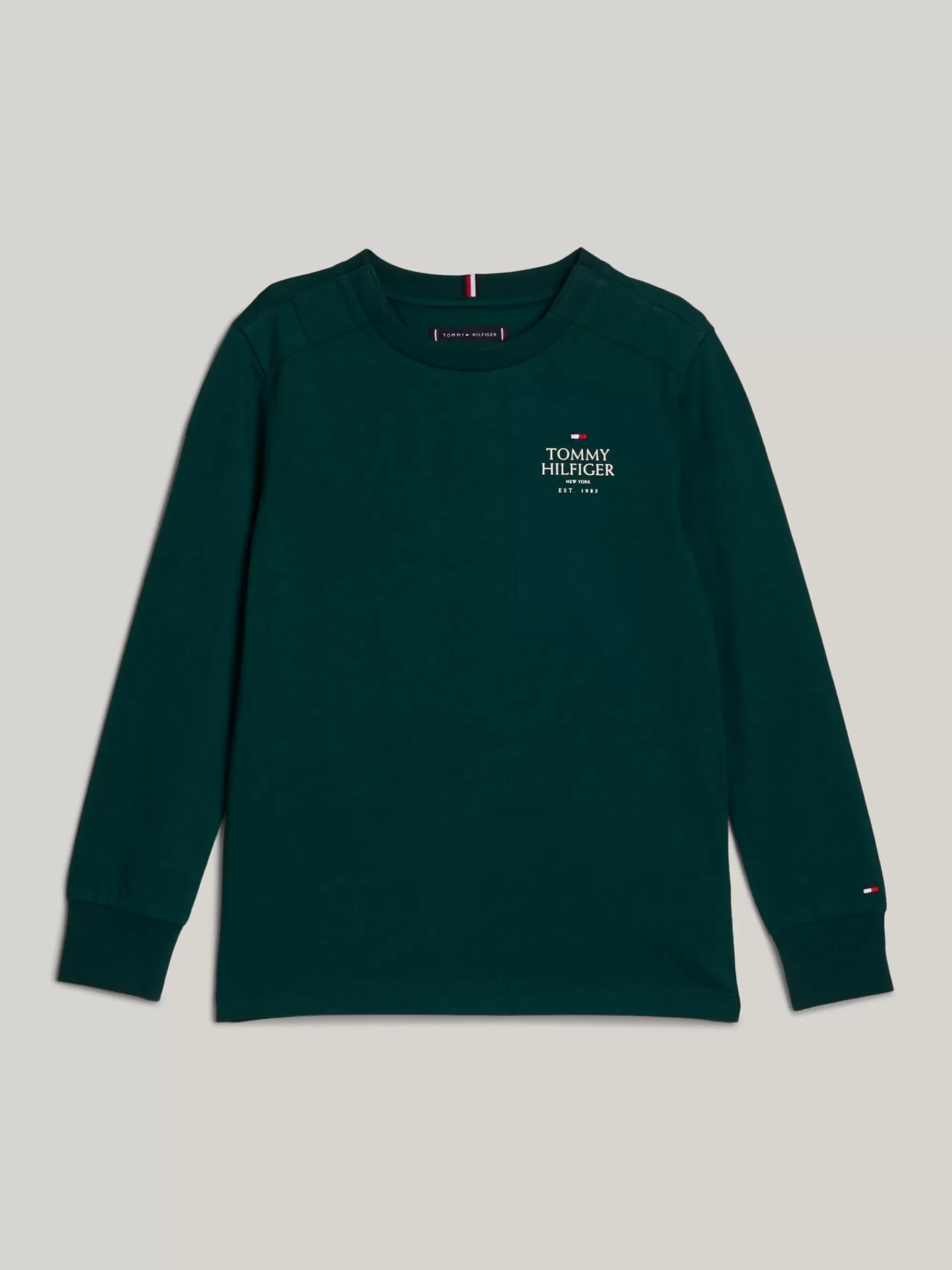T-Shirts & Polo's*Tommy Hilfiger Adaptive Longsleeve T-shirt Met Geborduurd Logo ORNAMENTAL GREEN