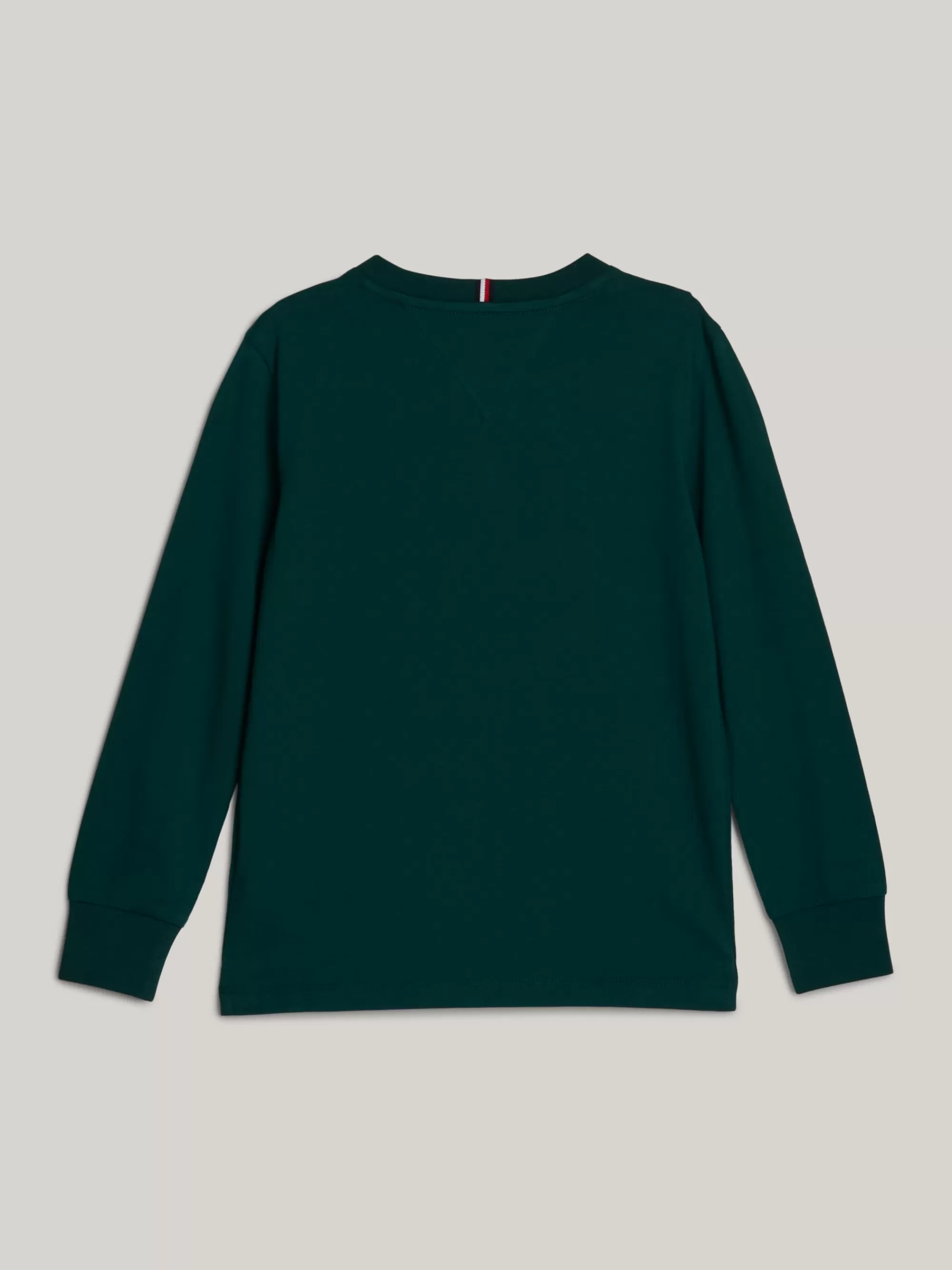 T-Shirts & Polo's*Tommy Hilfiger Adaptive Longsleeve T-shirt Met Geborduurd Logo ORNAMENTAL GREEN