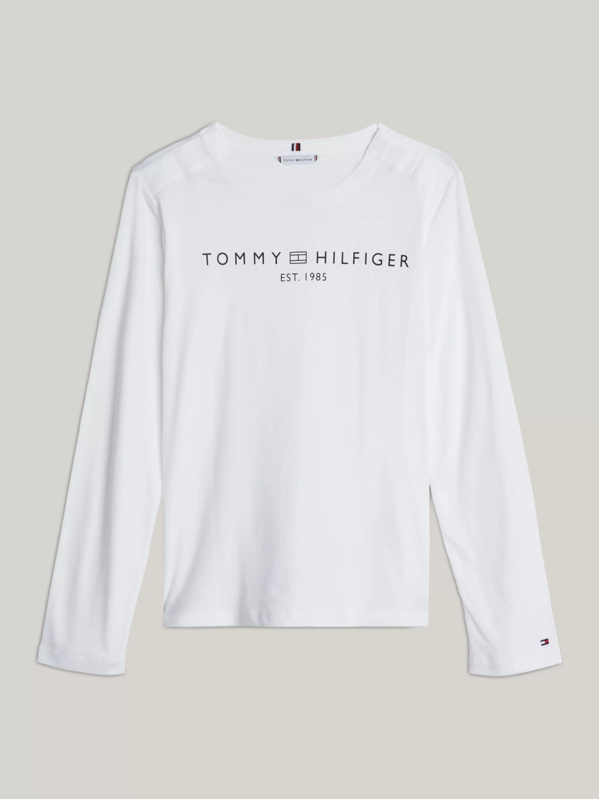 Tommy Adaptive | T-Shirts*Tommy Hilfiger Adaptive Longsleeve T-shirt Met Logo TH OPTIC WHITE
