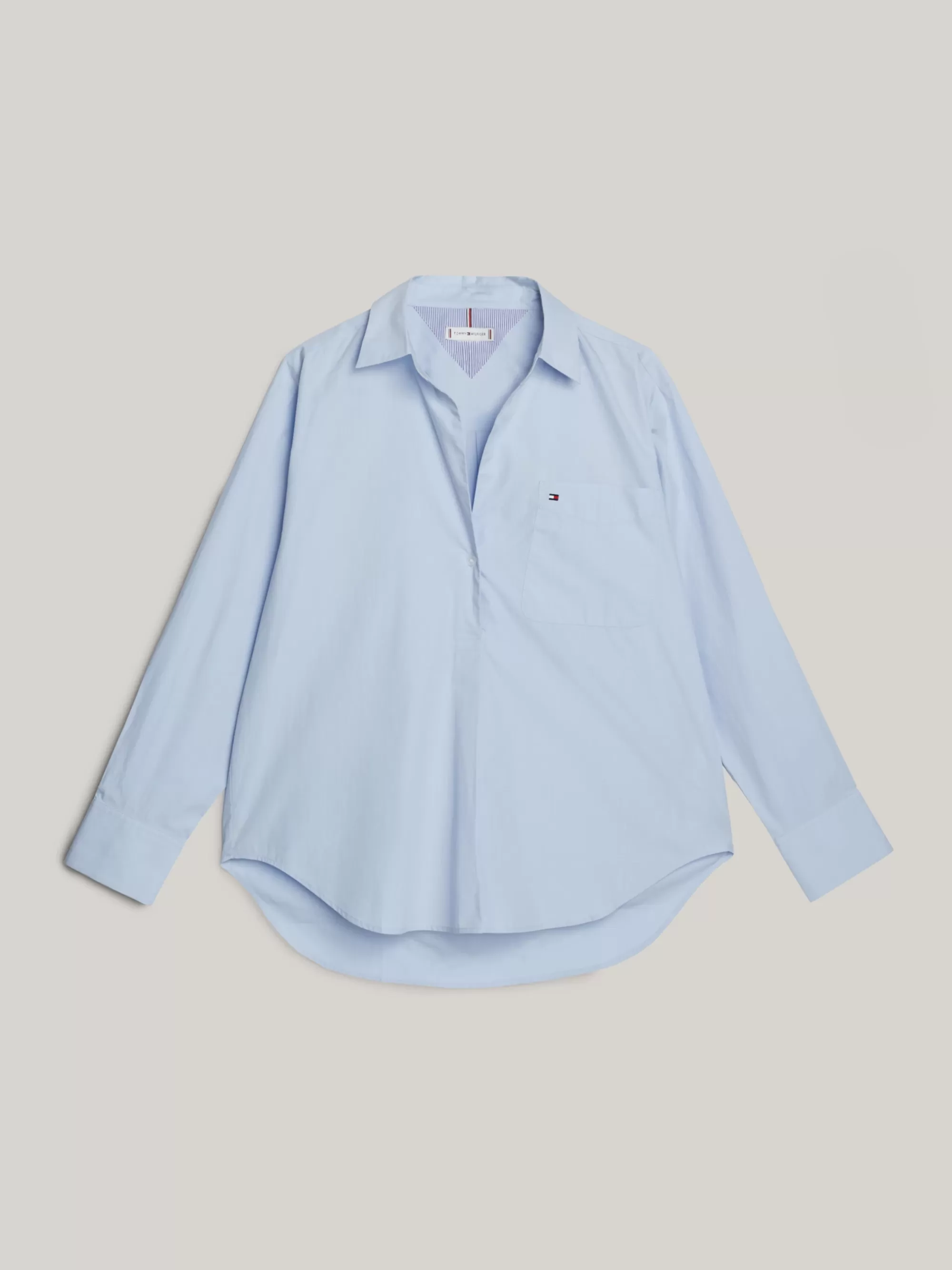 Tommy Adaptive | Blouses & Overhemden*Tommy Hilfiger Adaptive Oversized Overhemd Met Zak BREEZY BLUE