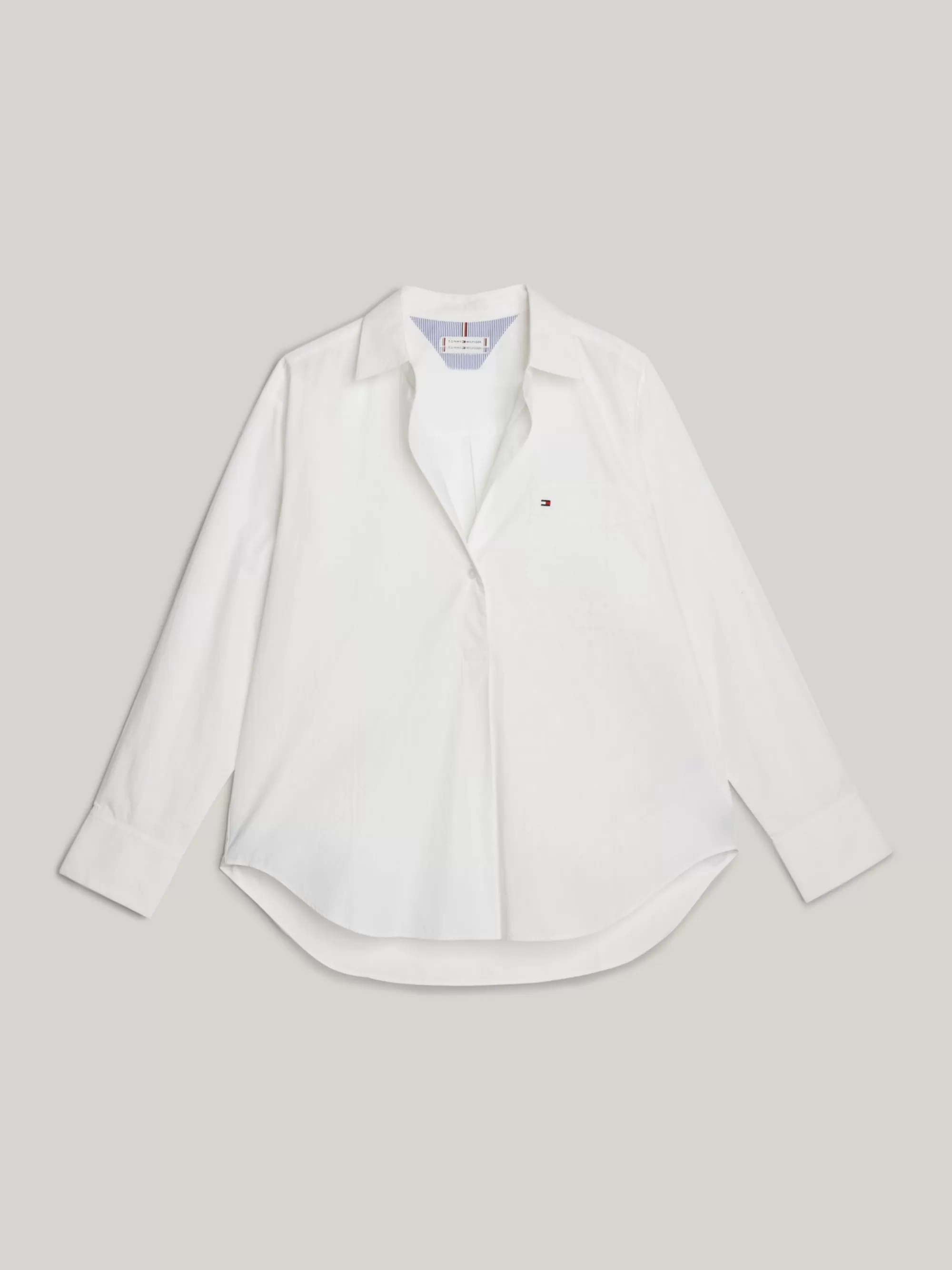Tommy Adaptive | Blouses & Overhemden*Tommy Hilfiger Adaptive Oversized Overhemd Met Zak TH OPTIC WHITE