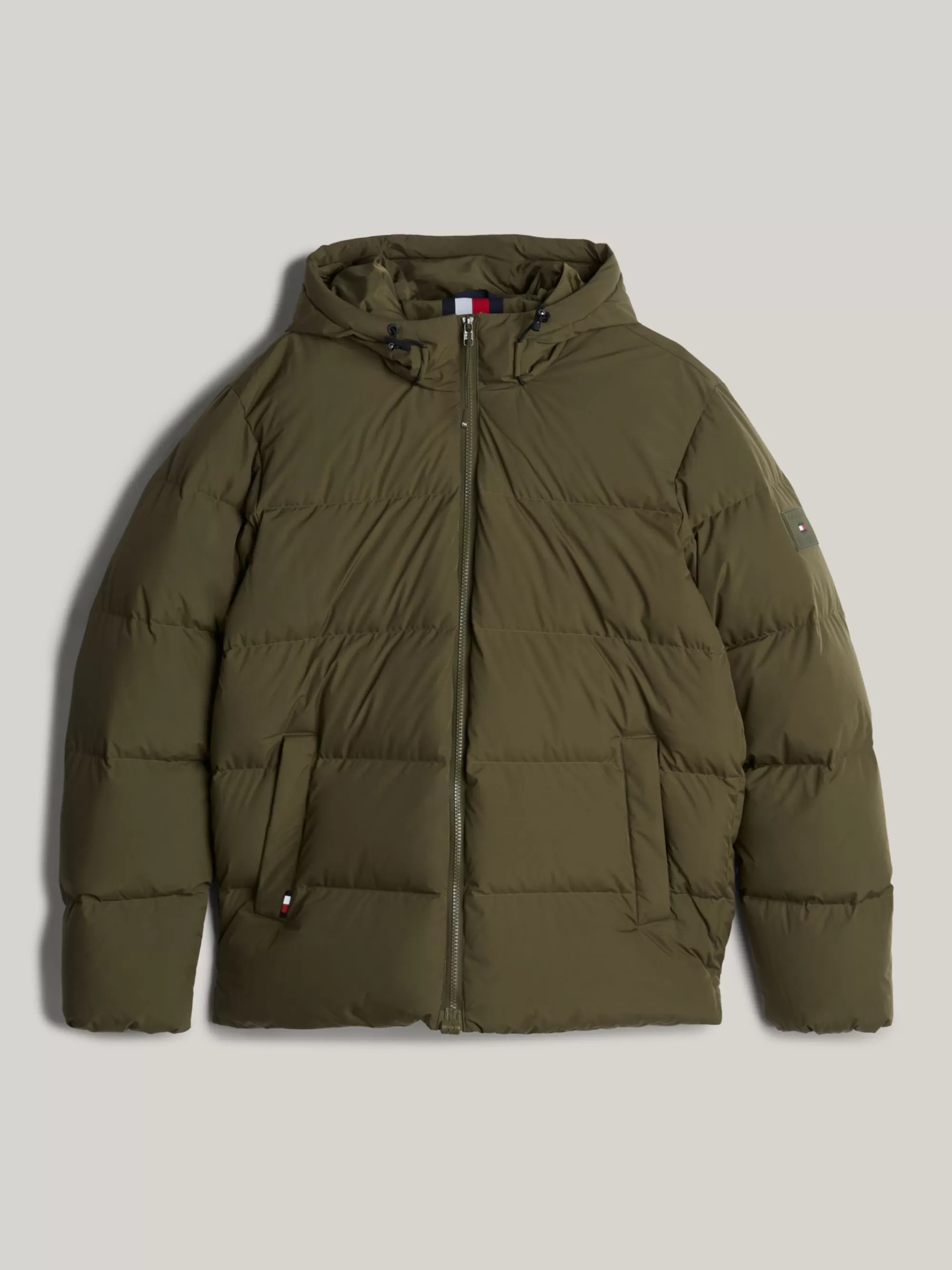 Tommy Adaptive | Jassen & Jacks*Tommy Hilfiger Adaptive Pufferjack Met Dons En Capuchon ARMY GREEN