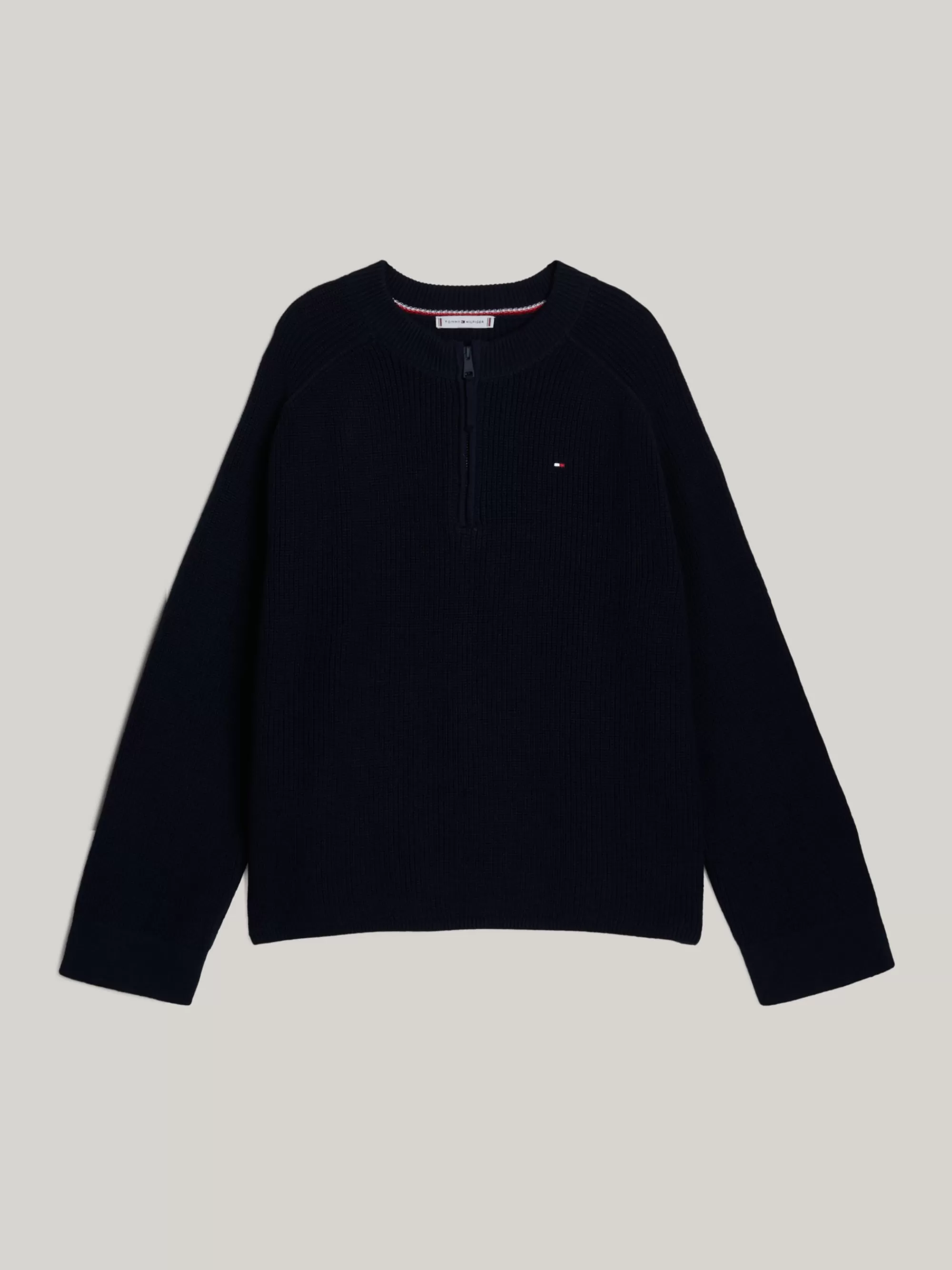 Truien Met Ronde Hals | Truien*Tommy Hilfiger Adaptive Relaxed Trui In Tricotstreek DESERT SKY