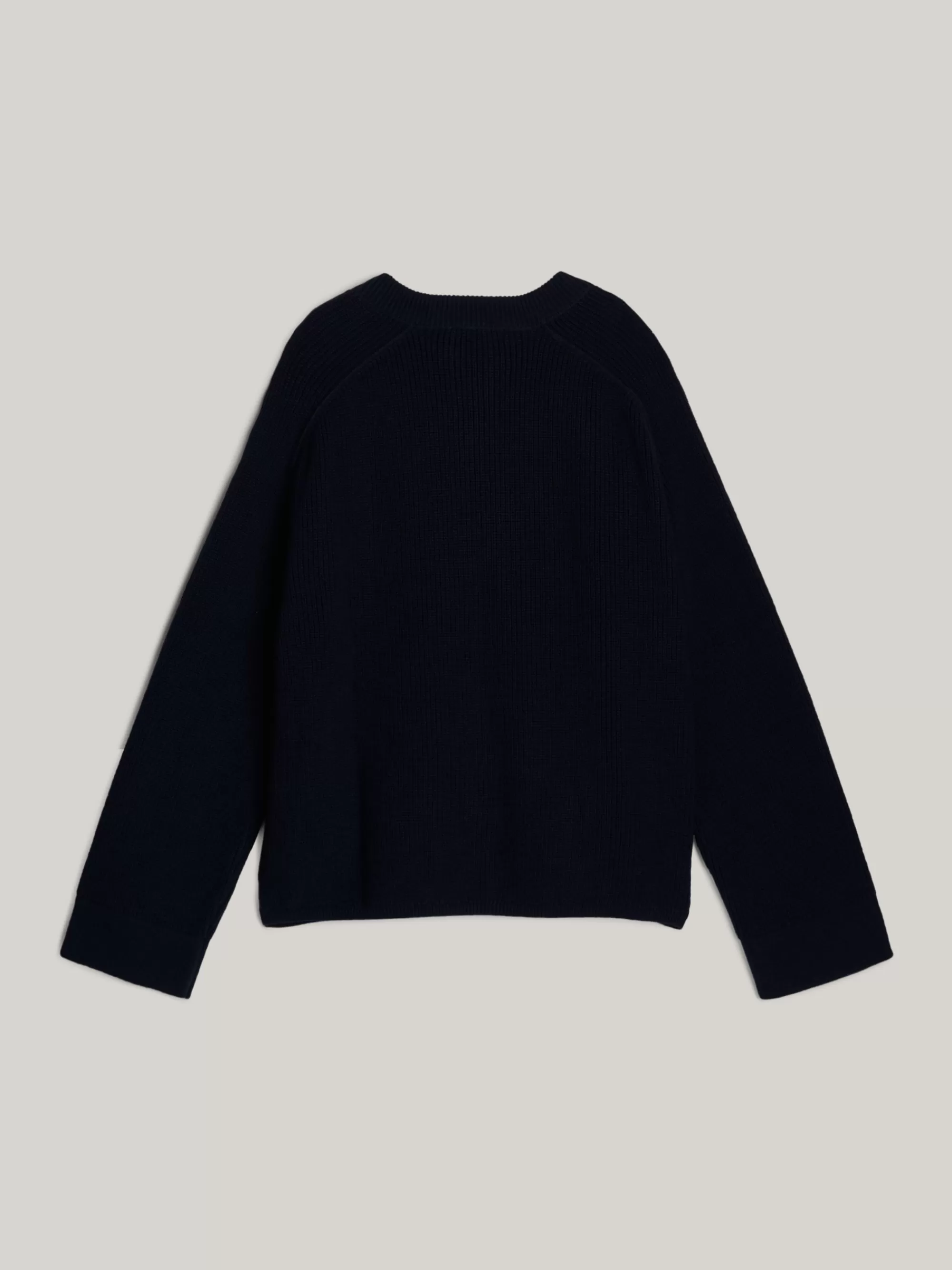 Truien Met Ronde Hals | Truien*Tommy Hilfiger Adaptive Relaxed Trui In Tricotstreek DESERT SKY