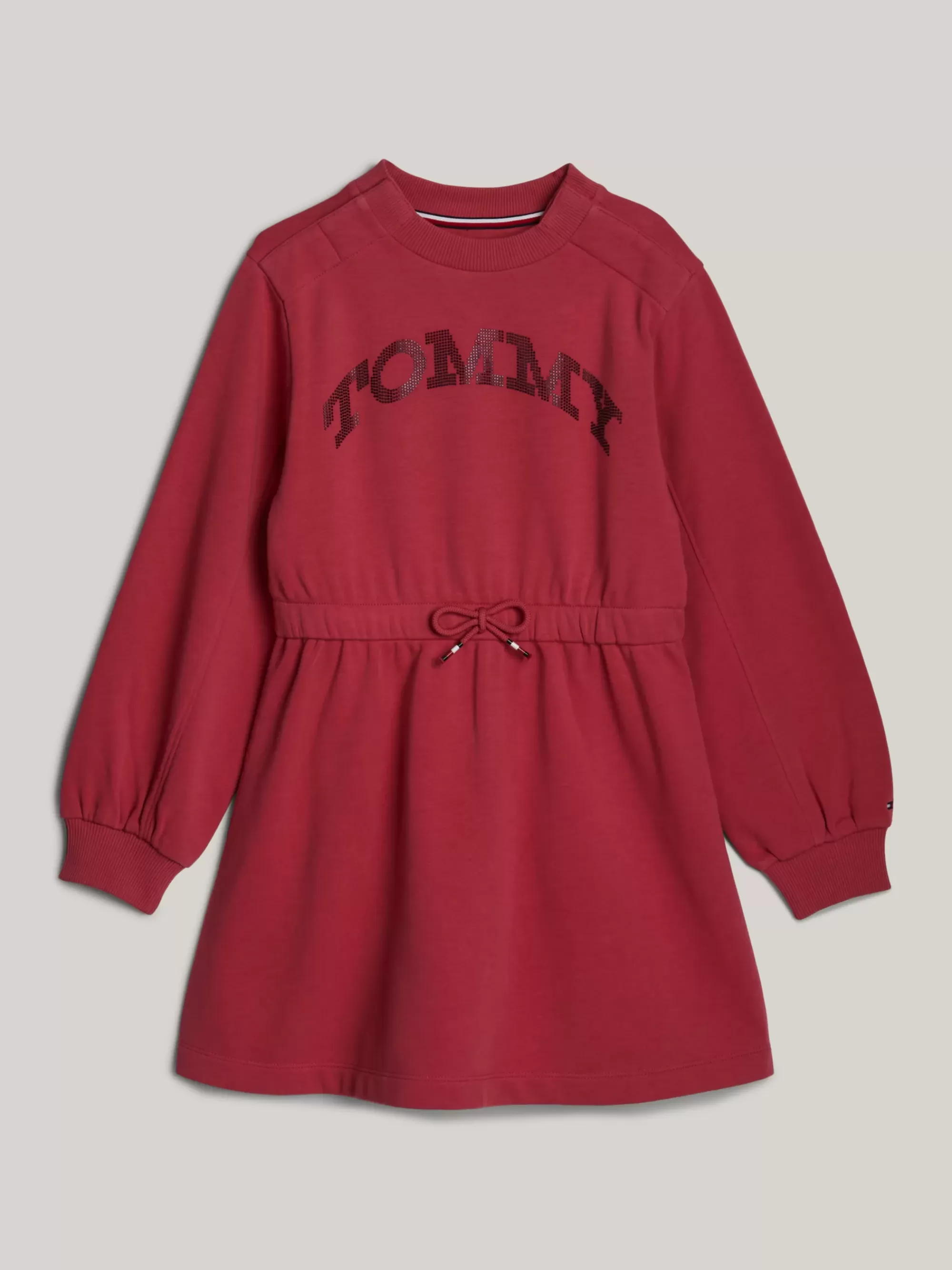 Jurken*Tommy Hilfiger Adaptive Sweaterjurk Met Metallic Logo HERITAGE PINK