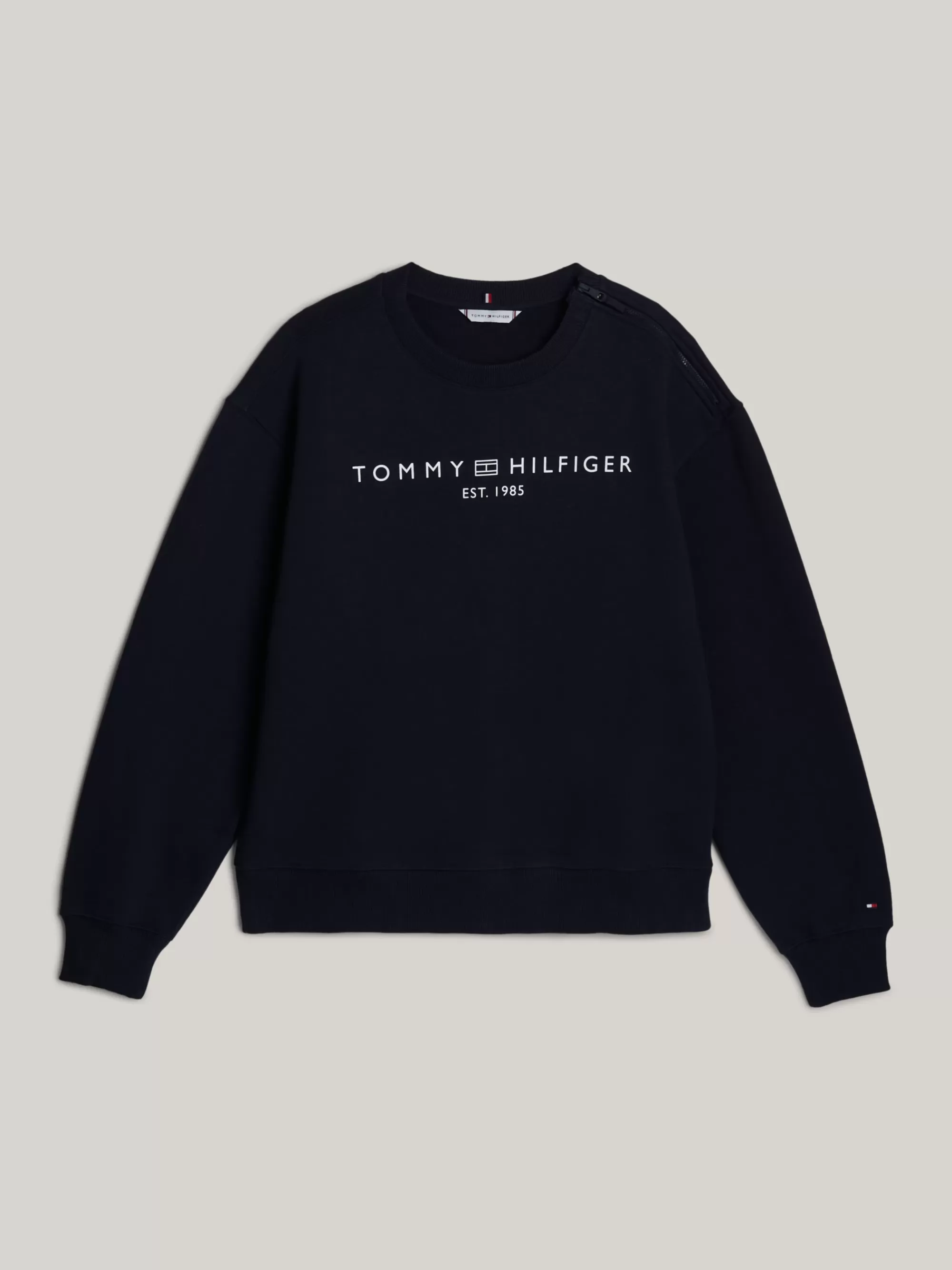 Tommy Adaptive | Sweatshirts & Hoodies*Tommy Hilfiger Adaptive Sweatshirt Met Ronde Hals En Logo DESERT SKY