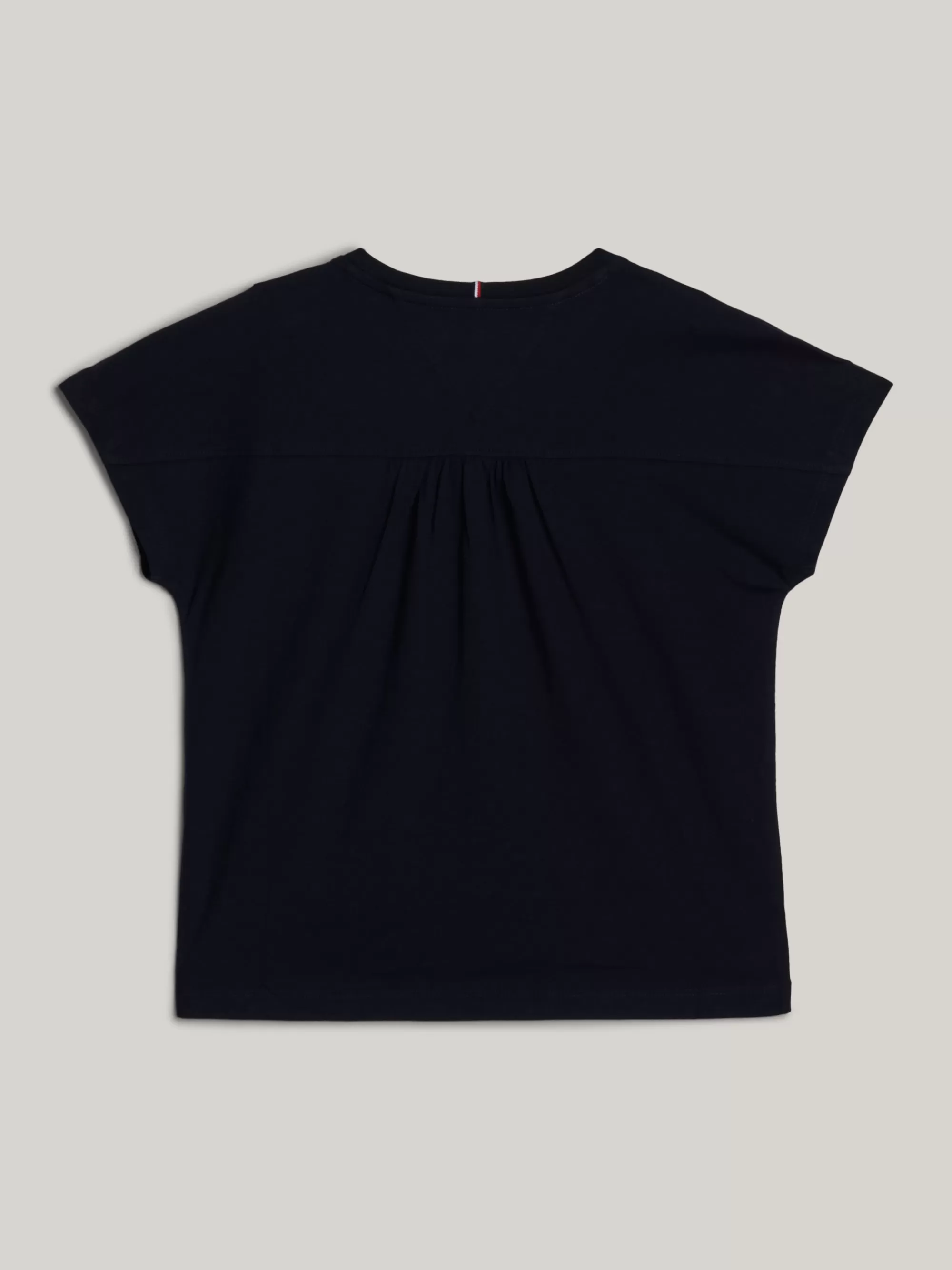 Tops & T-Shirts*Tommy Hilfiger Adaptive T-shirt Met Paillettenster En Logo DESERT SKY