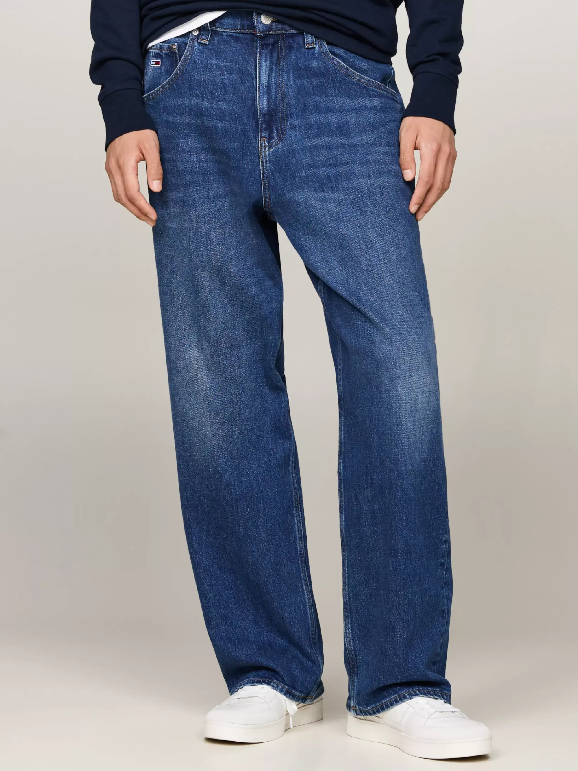 Jeans*Tommy Hilfiger Aiden Baggy Jeans Met Fading DENIM DARK