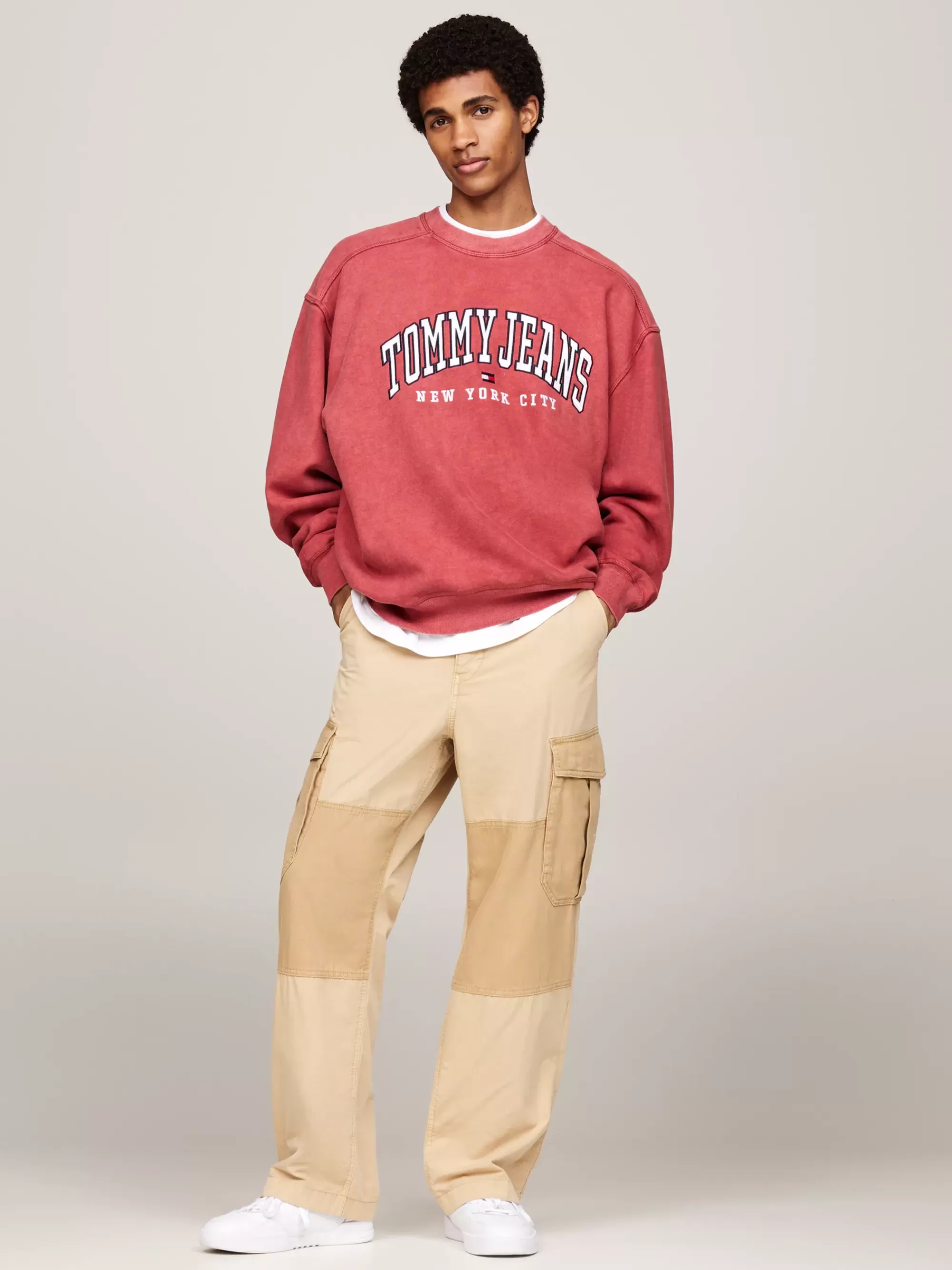 Broeken*Tommy Hilfiger Aiden Ripstop Baggy Broek Met Cargozakken GENTLE GOLD