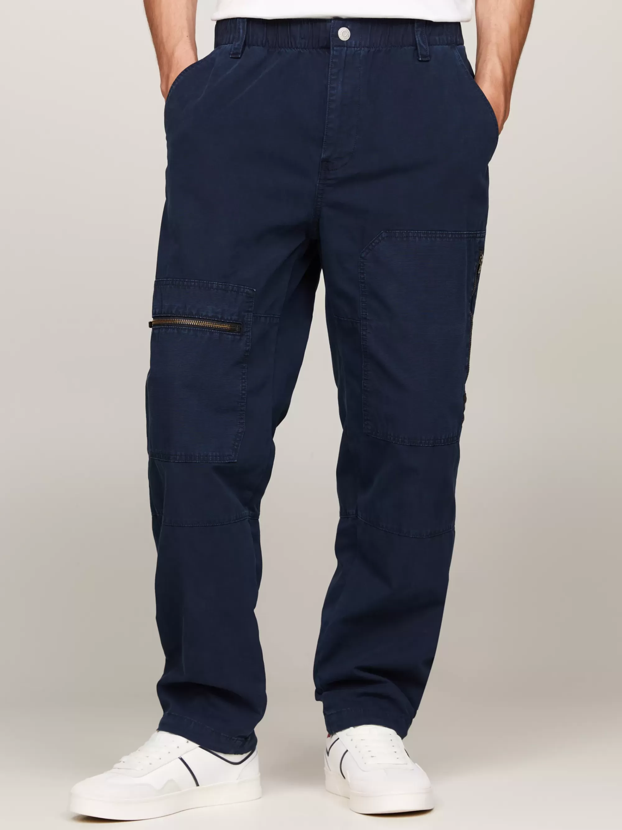 Broeken*Tommy Hilfiger Aiden Straight Baggy Tapered Cargobroek DARK NIGHT NAVY