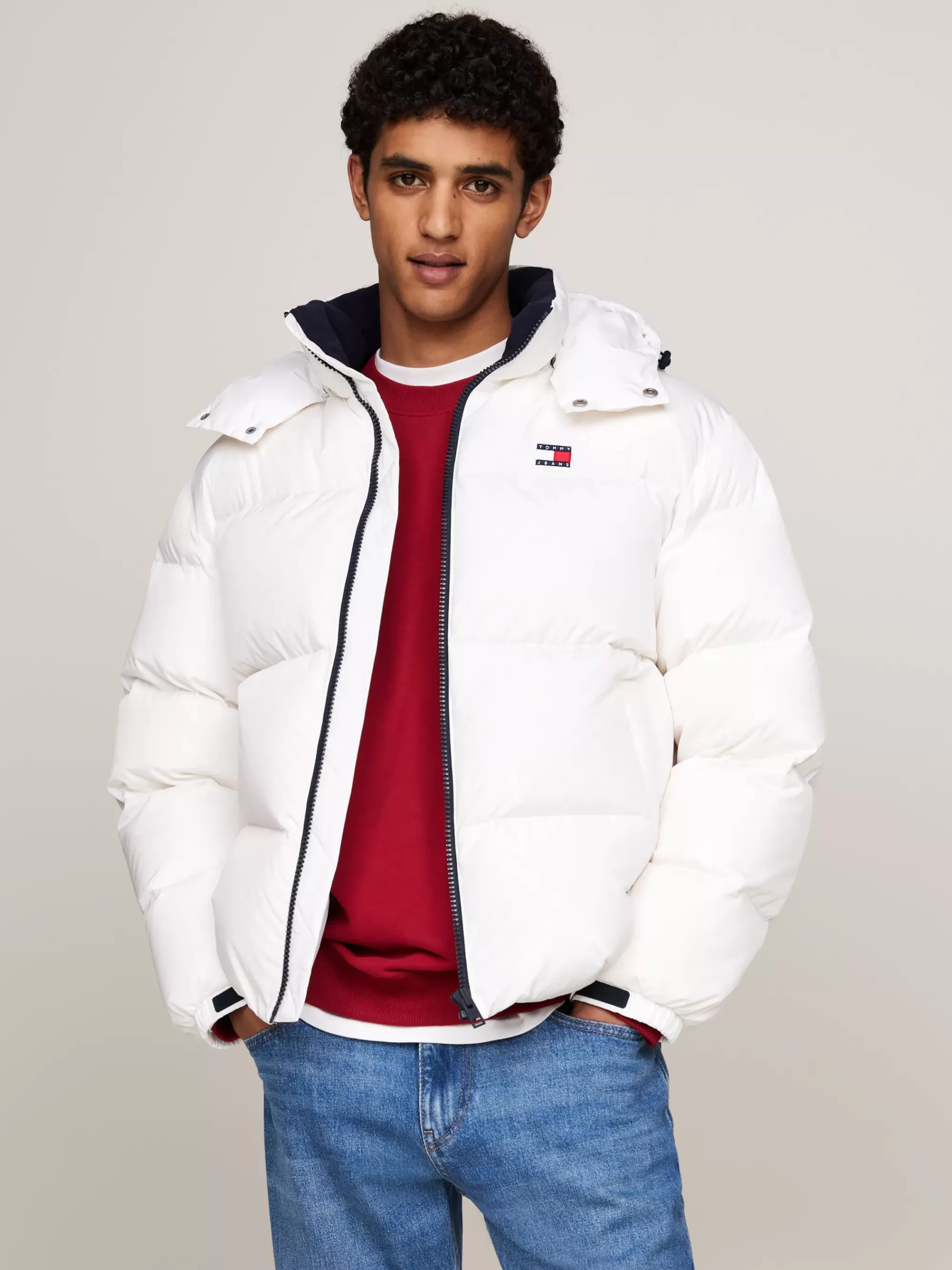 Jassen & Jacks*Tommy Hilfiger Alaska Pufferjack Met Vlag WHITE