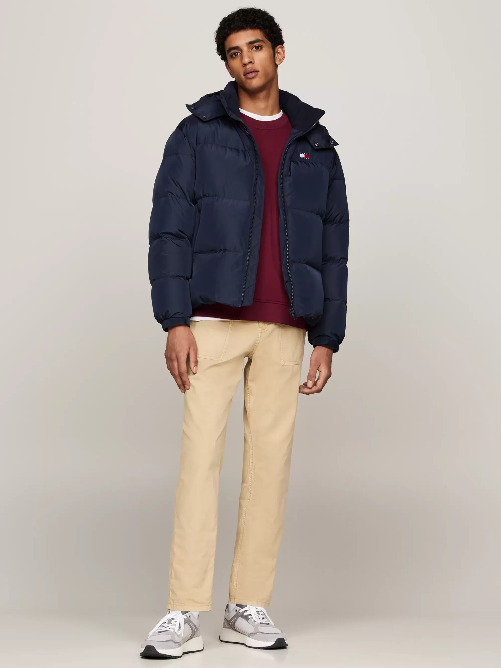 Jassen & Jacks*Tommy Hilfiger Alaska Pufferjack Met Vlag DARK NIGHT NAVY