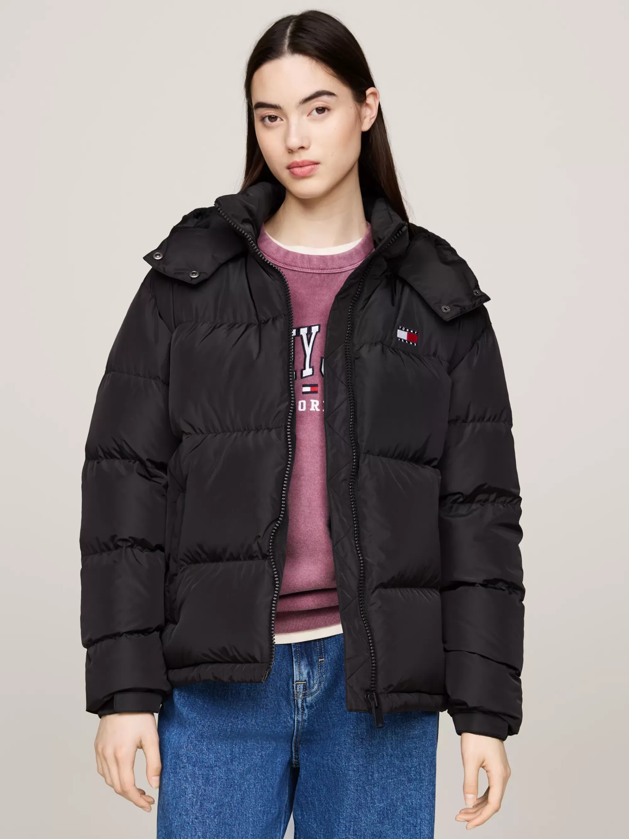 Jassen & Jacks*Tommy Hilfiger Alaska Waterafstotend Pufferjack Met Dons BLACK