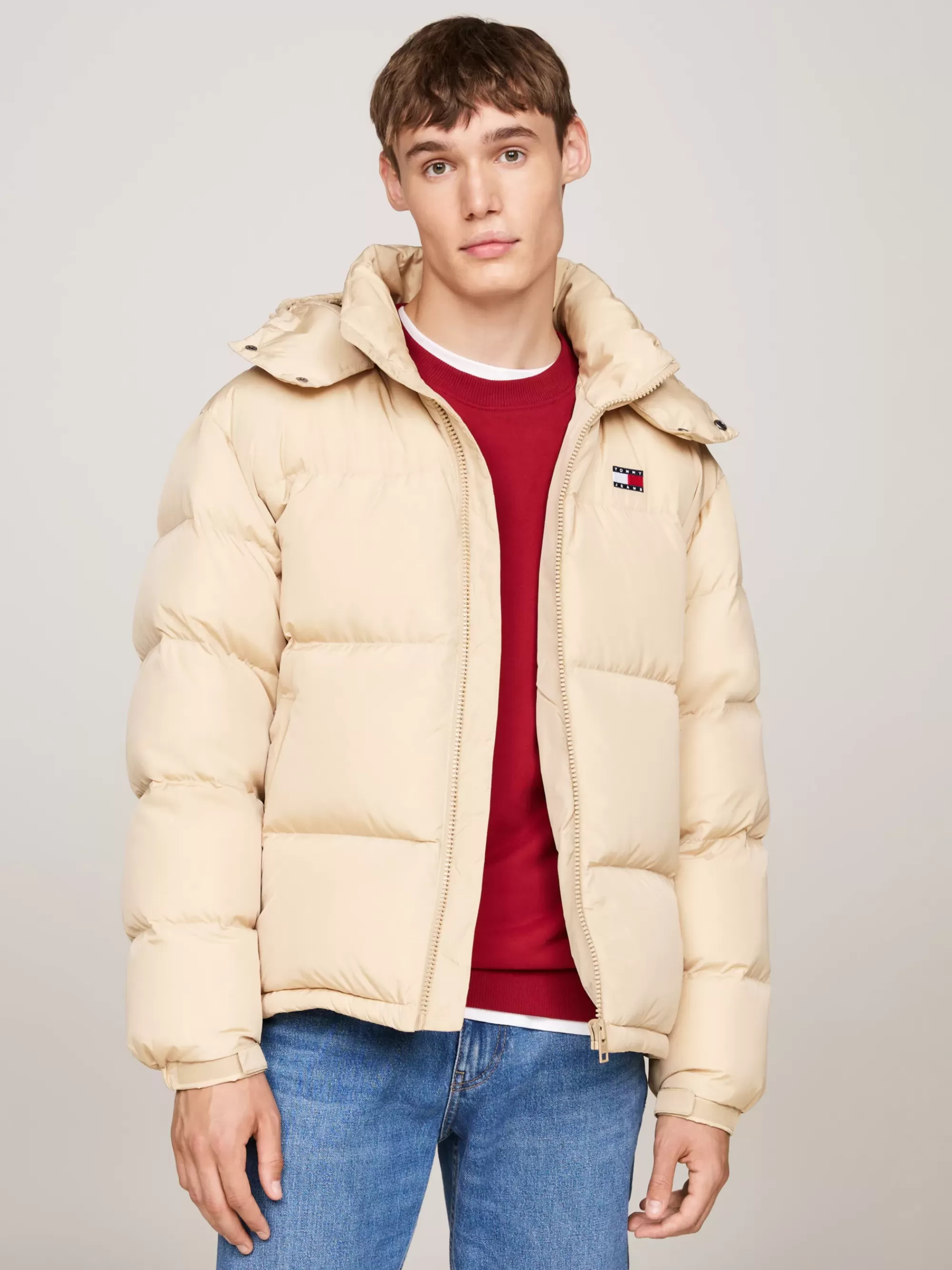 Jassen & Jacks*Tommy Hilfiger Alaska Waterafstotend Pufferjack Met Dons GENTLE GOLD