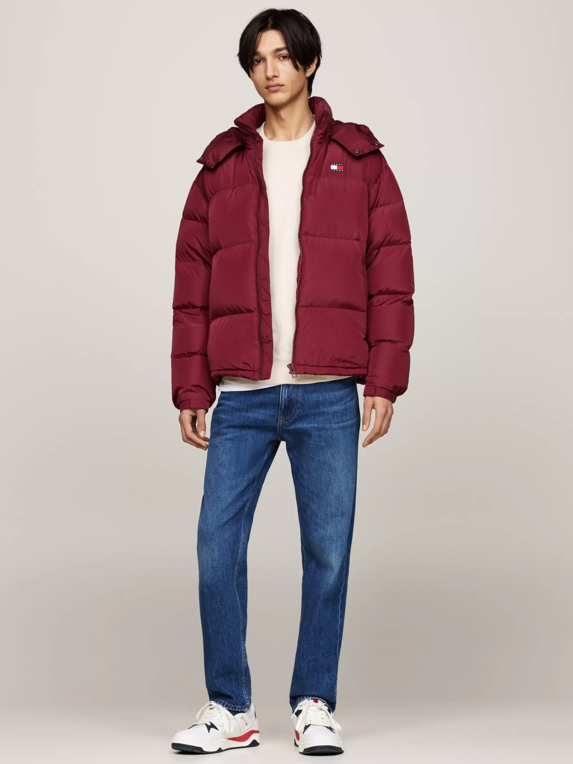 Jassen & Jacks*Tommy Hilfiger Alaska Waterafstotend Pufferjack Met Dons DEEP ROUGE