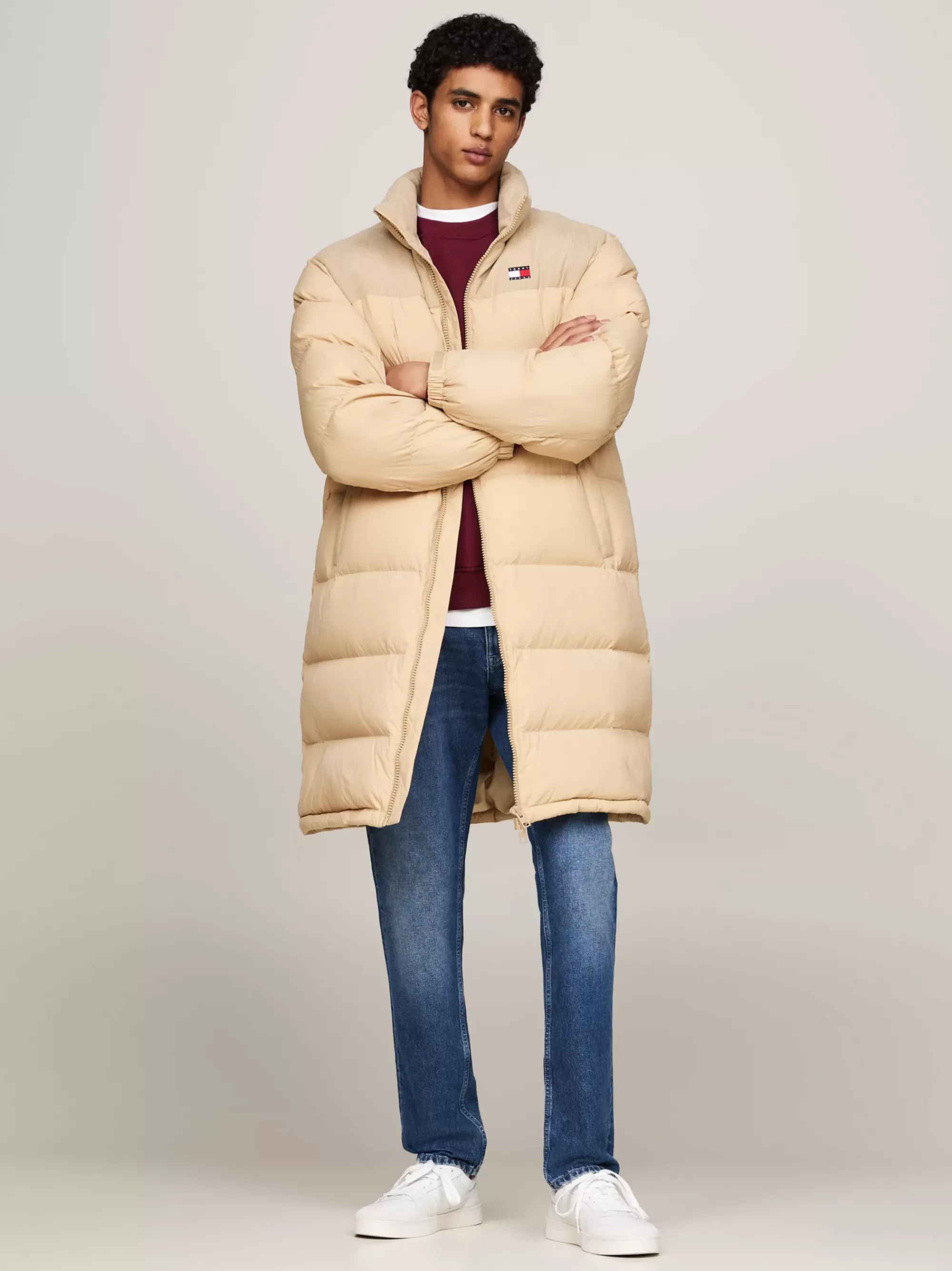 Jassen & Jacks*Tommy Hilfiger Alaska-parka Met Dons En Corduroy GENTLE GOLD